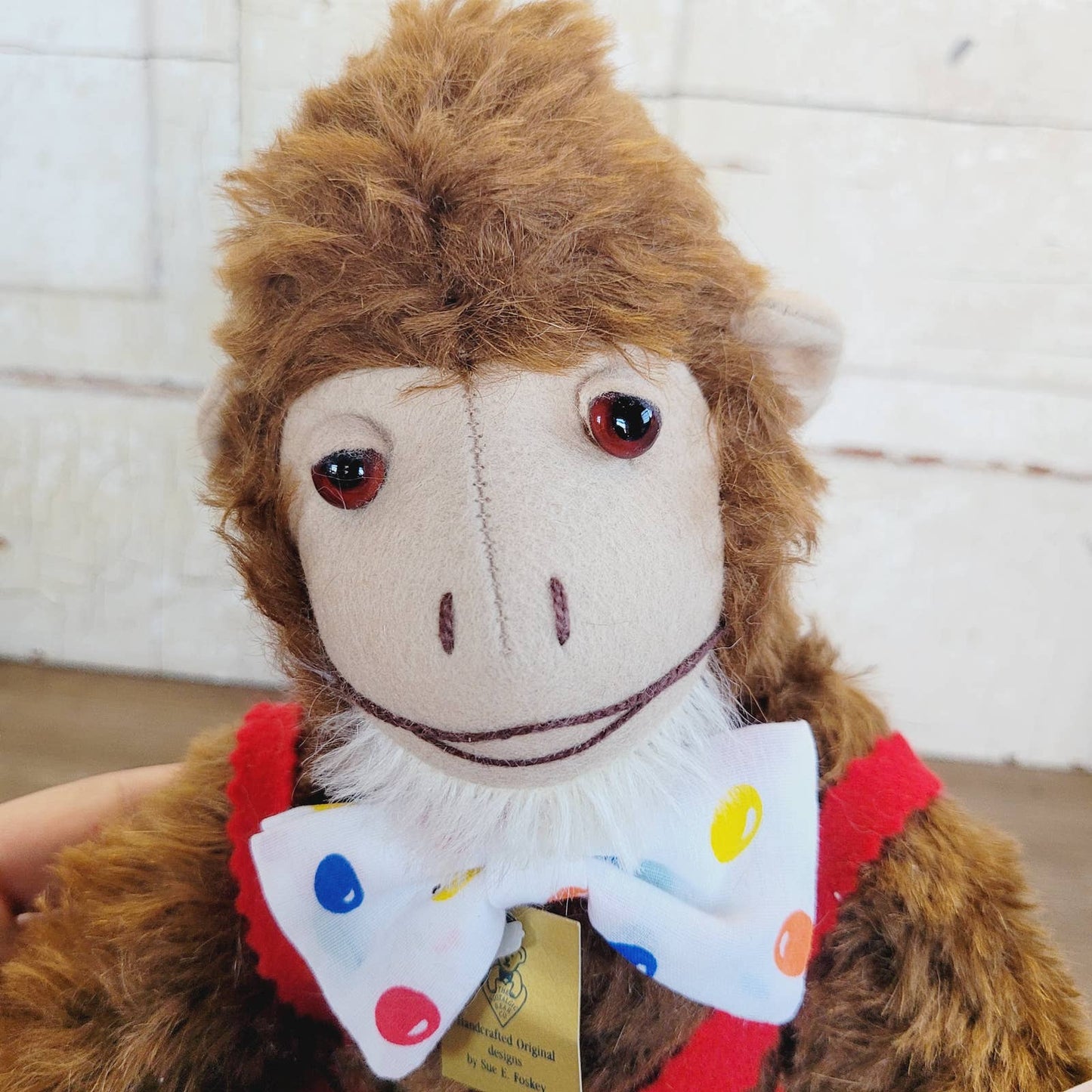 Rare Vintage Sue Foskey Nostalgic Bear Co Monkey Limited Edition Signed