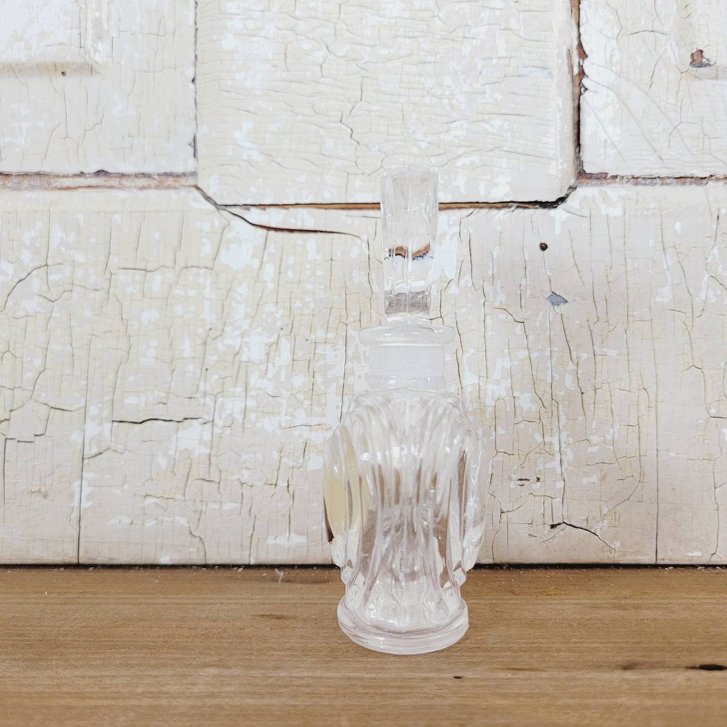 Vintage Gorham Full Lead Crystal Heart Shape Perfume Bottle