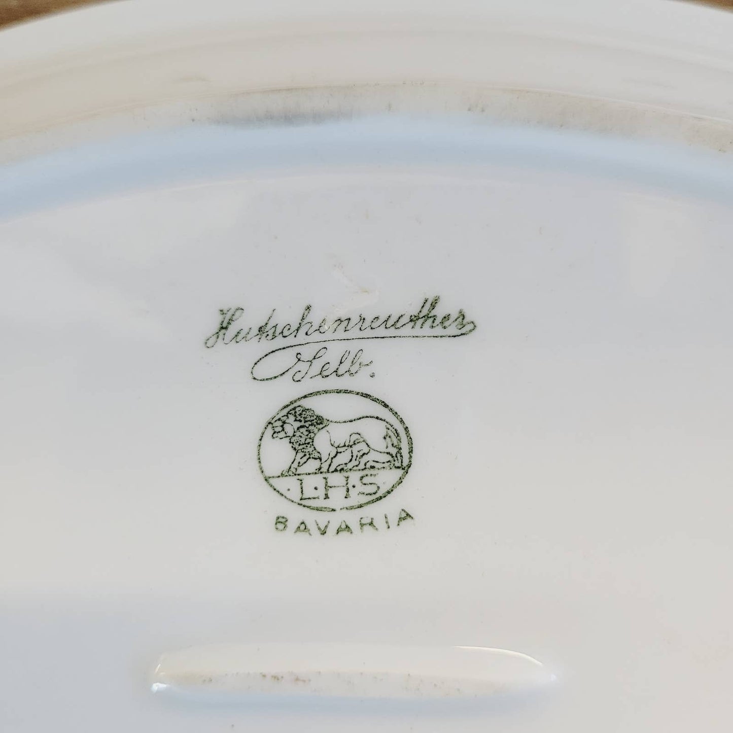 1920s Hutschenreuther Oval Relish Dish Plate Bird of Paradise