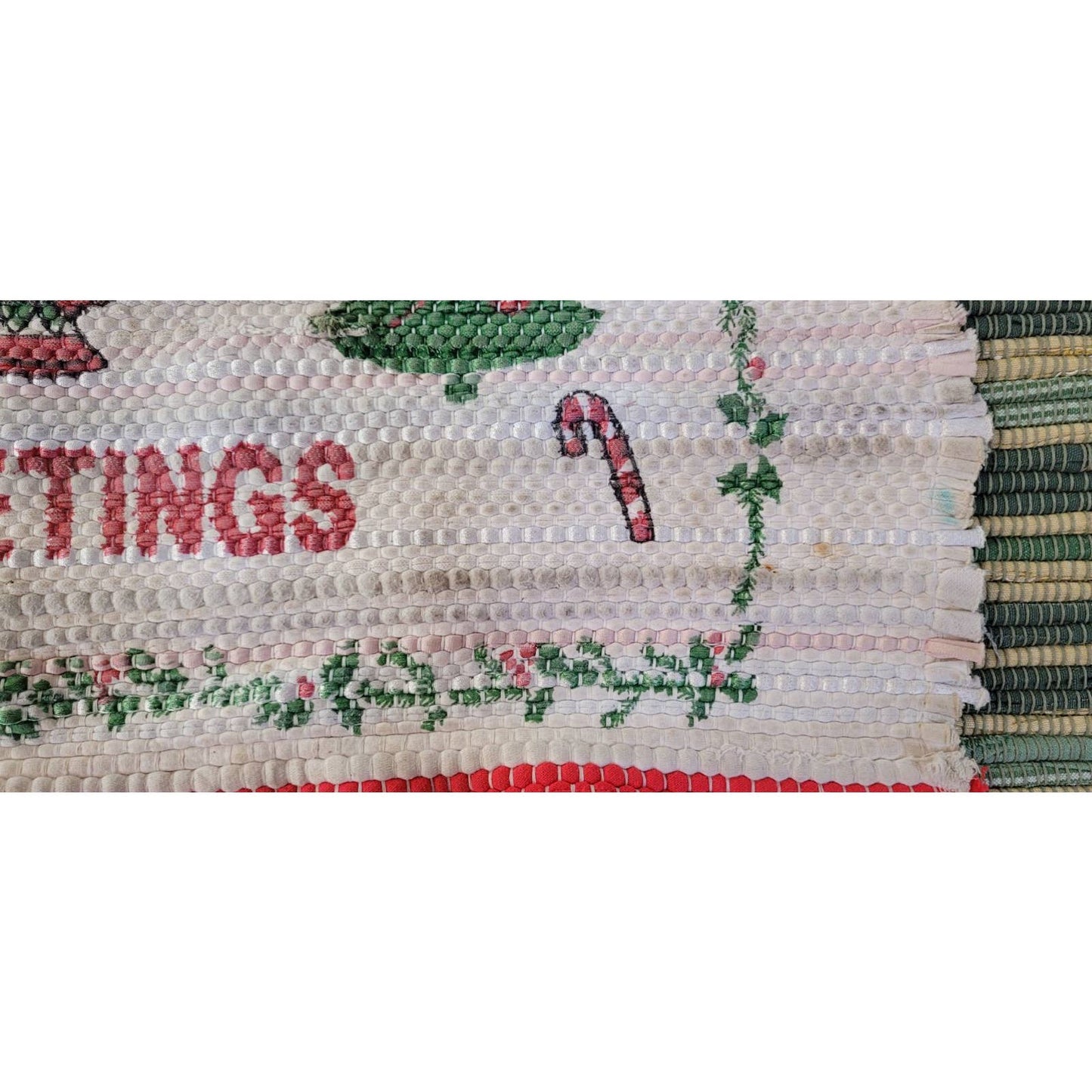Vintage Woven Christmas Rug