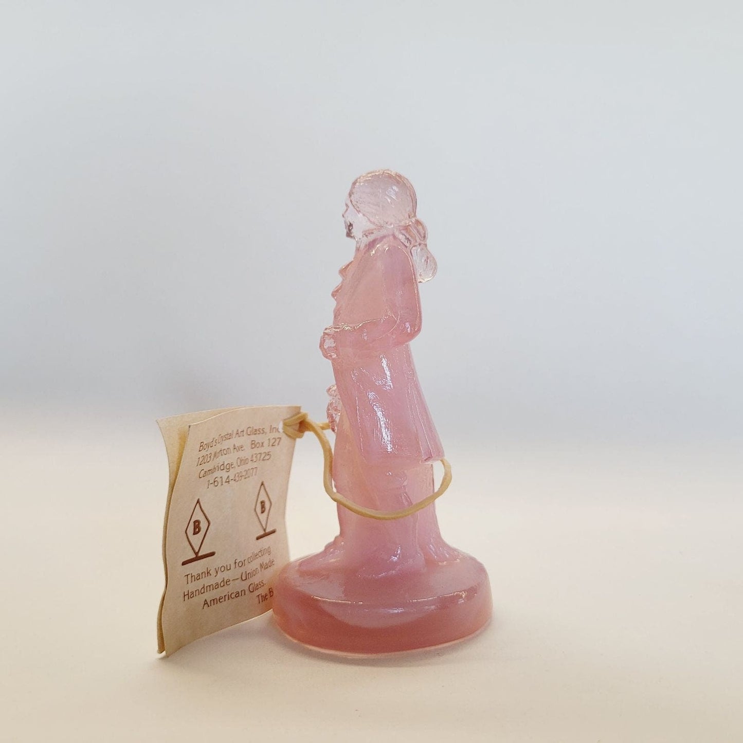 Boyd Glass Colonial Man Pink