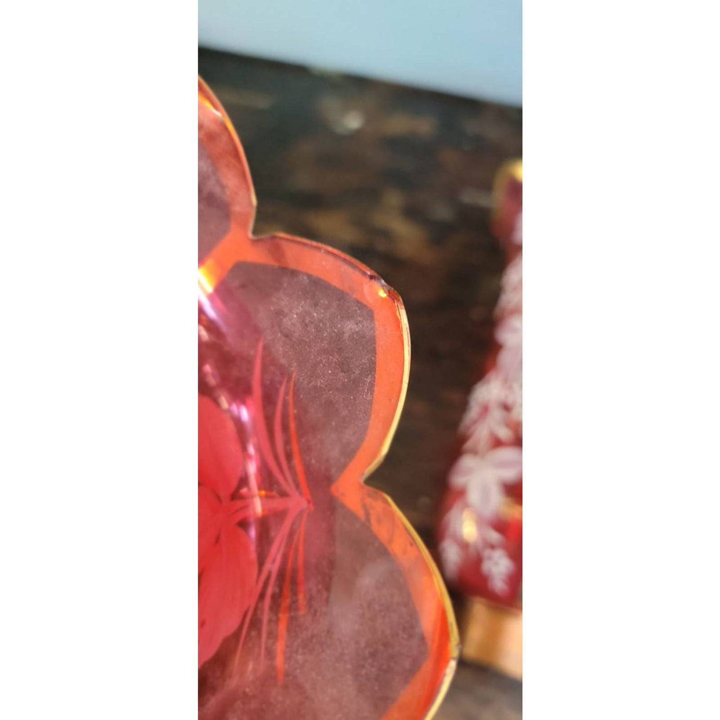 VINTAGE CRANBERRY GLASS WALL SCONCES