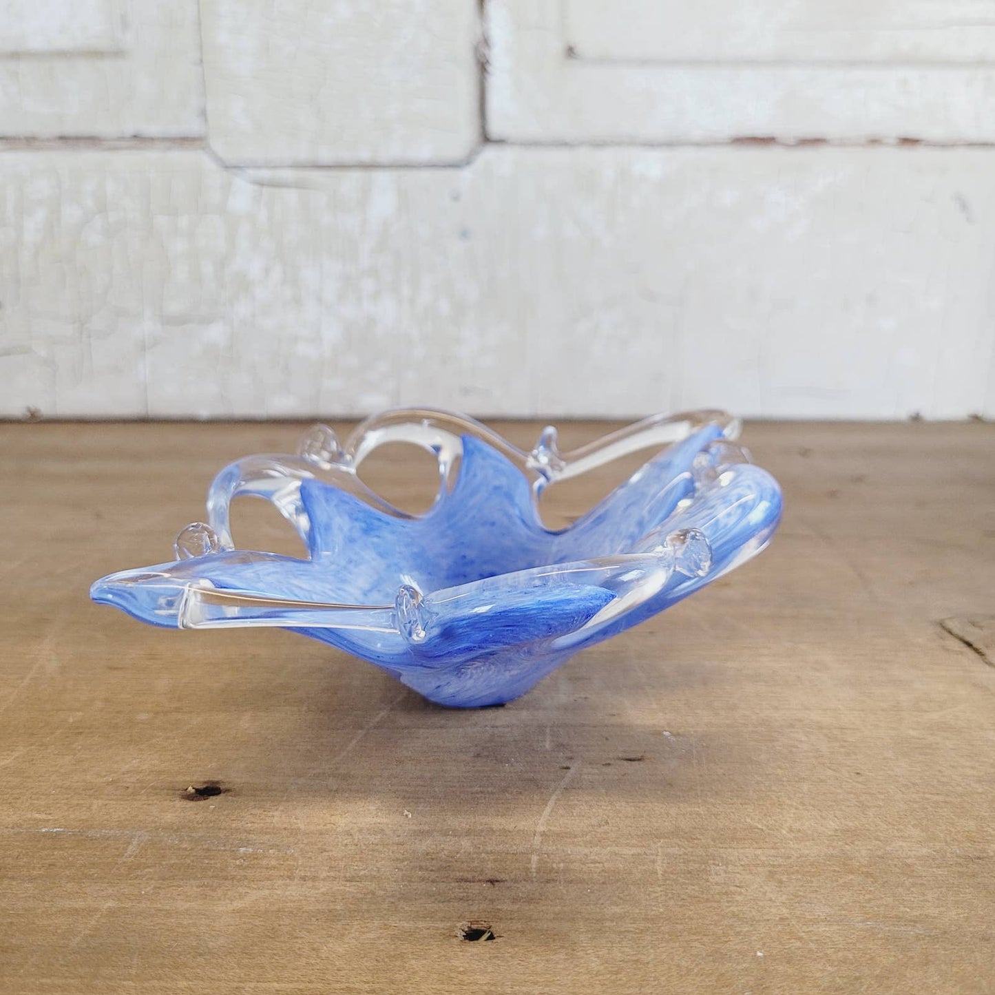 Vintage Blue Murano Hand Blown Bowl