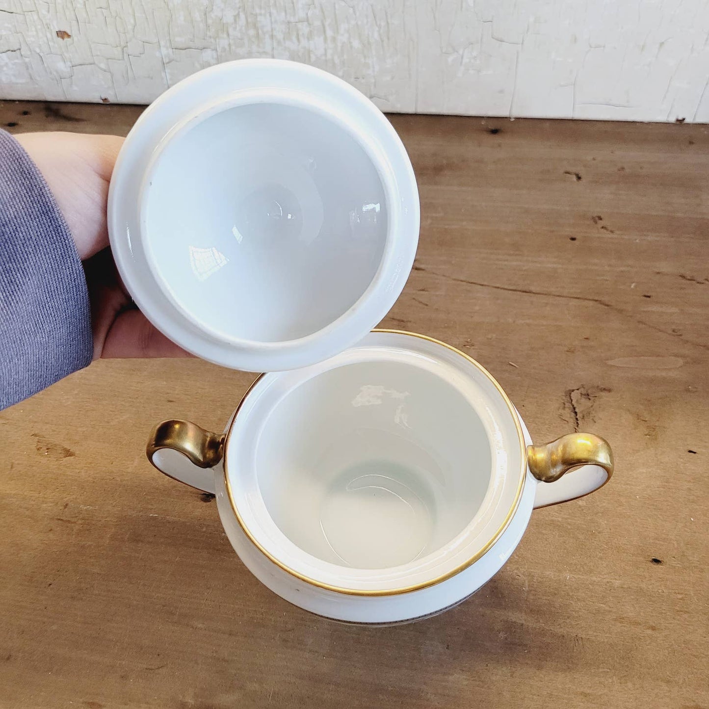 Vintage Hutschenreuther Sugar Bowl and Lid Bird of Paradise