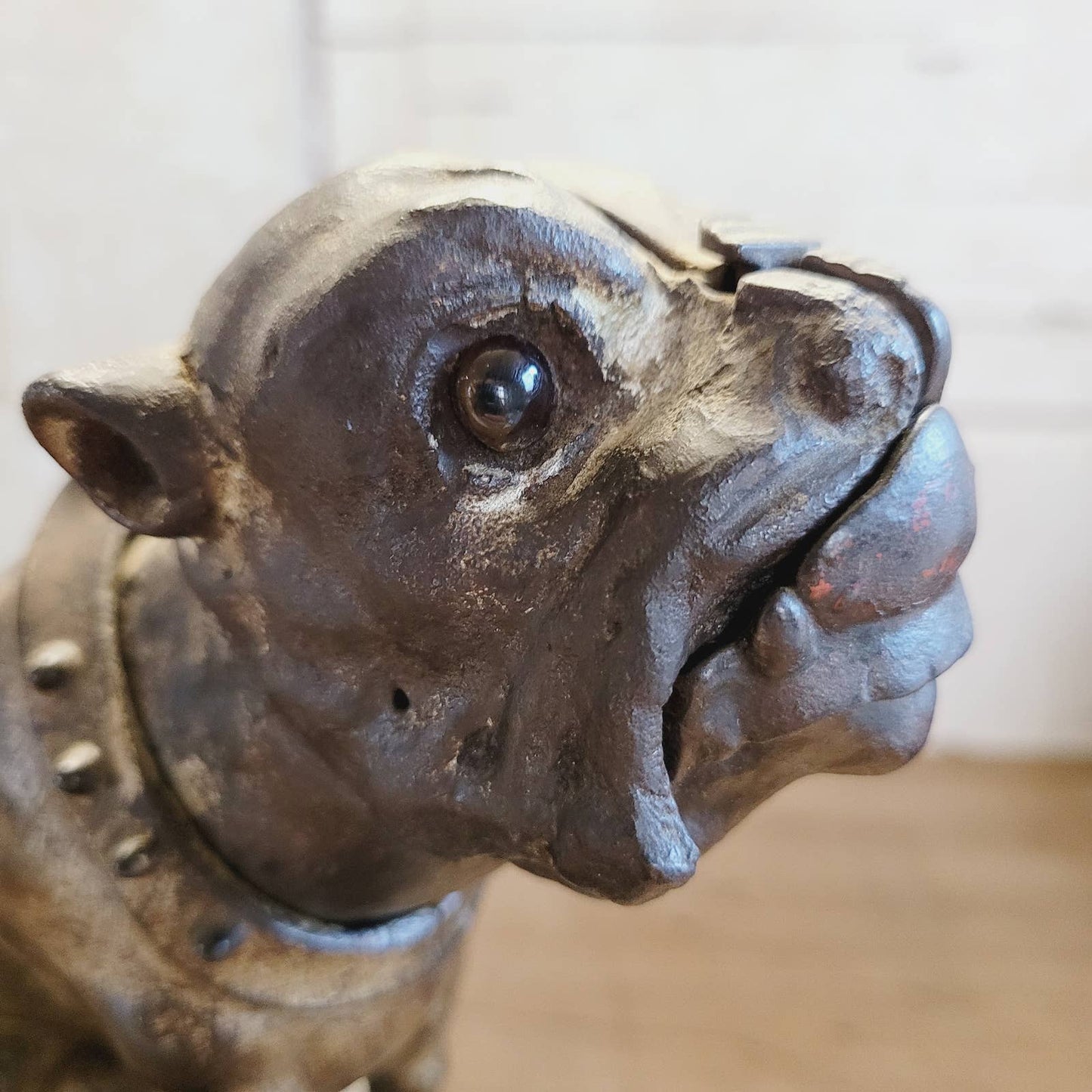 Original 1880 Antique Cast Iron Bull Dog Cast Iron Mechanical Bank