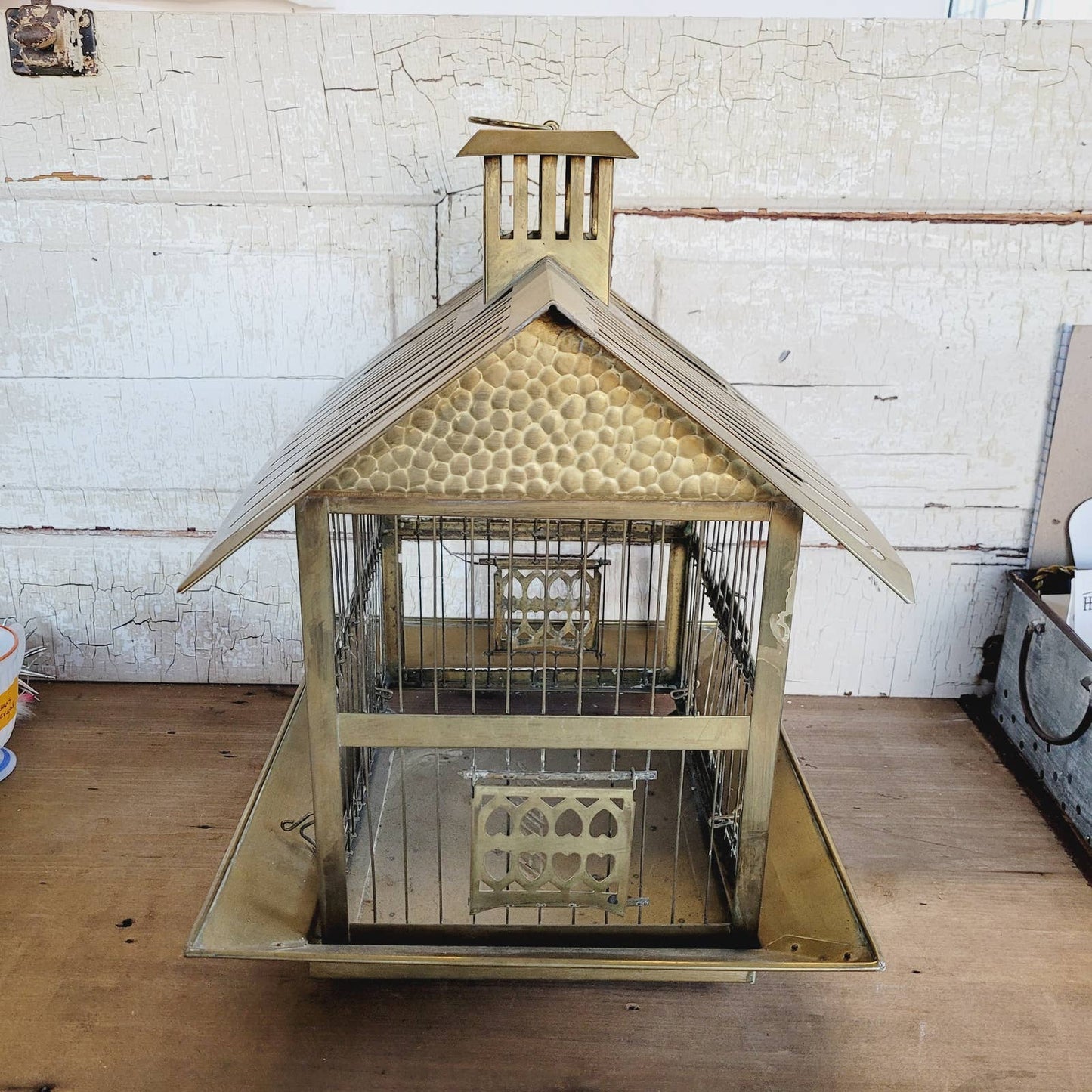 Vintage Brass Hendryx Bird Cage