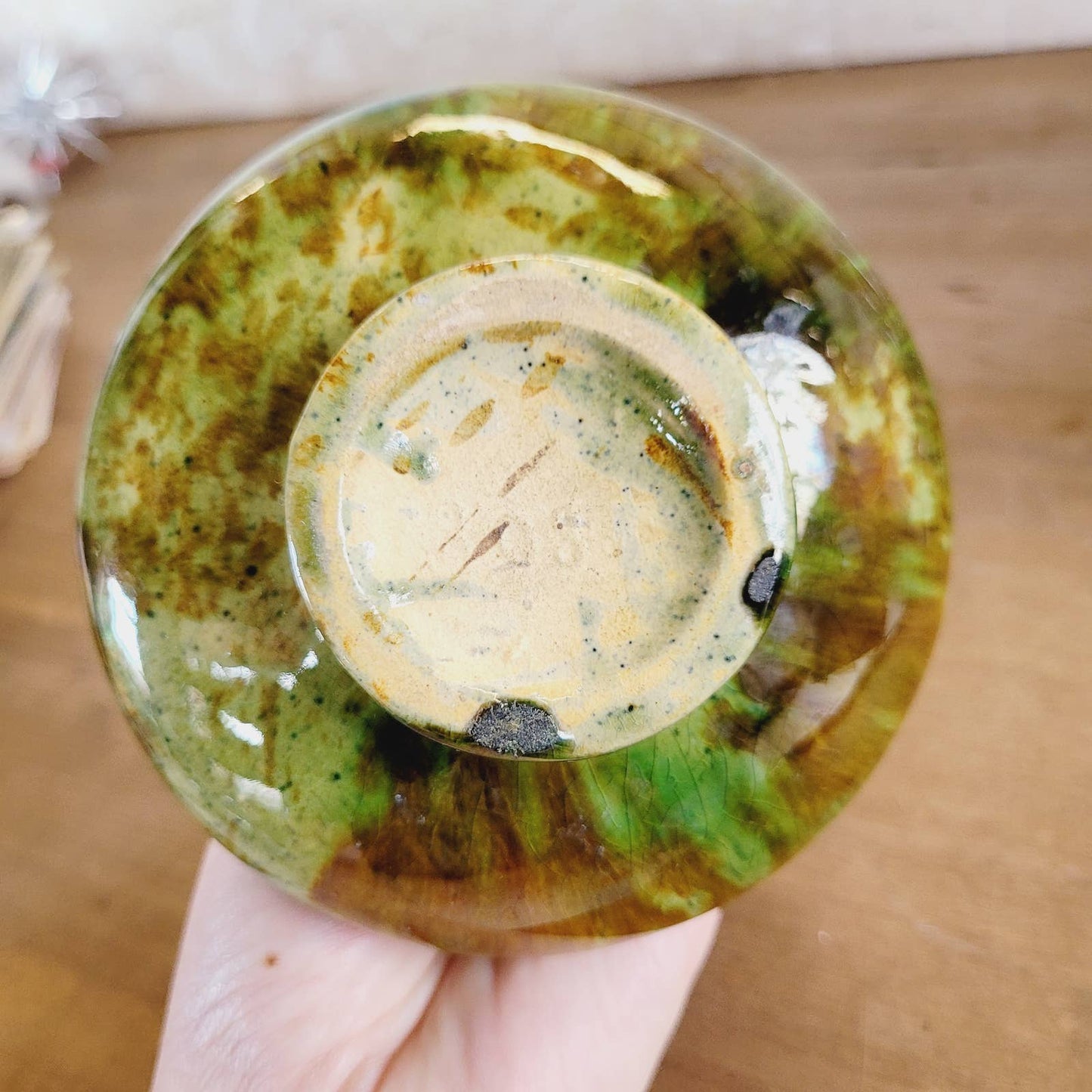 Antique Blended Majolica Roseville Pottery Bud Vase