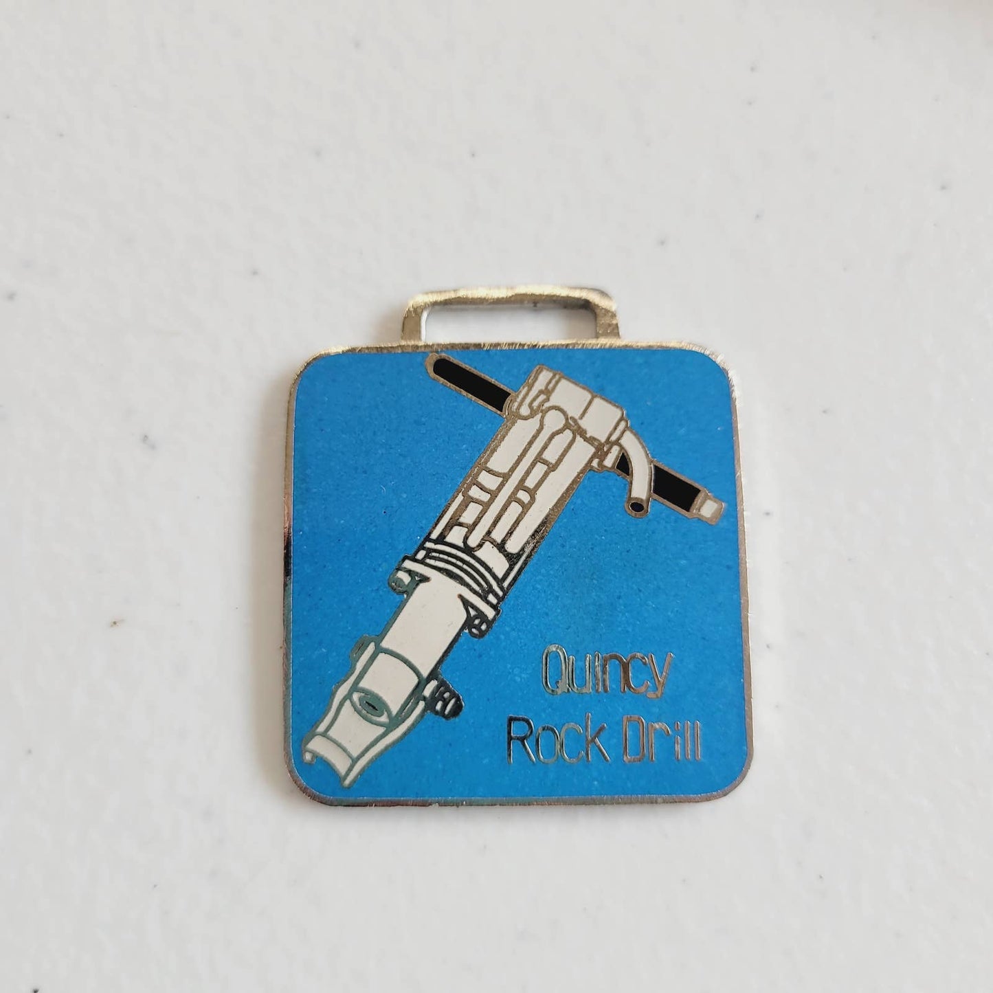 Vintage Quincy Rock Drill Key Fob