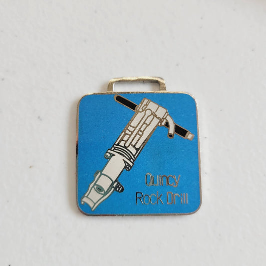 Vintage Quincy Rock Drill Key Fob