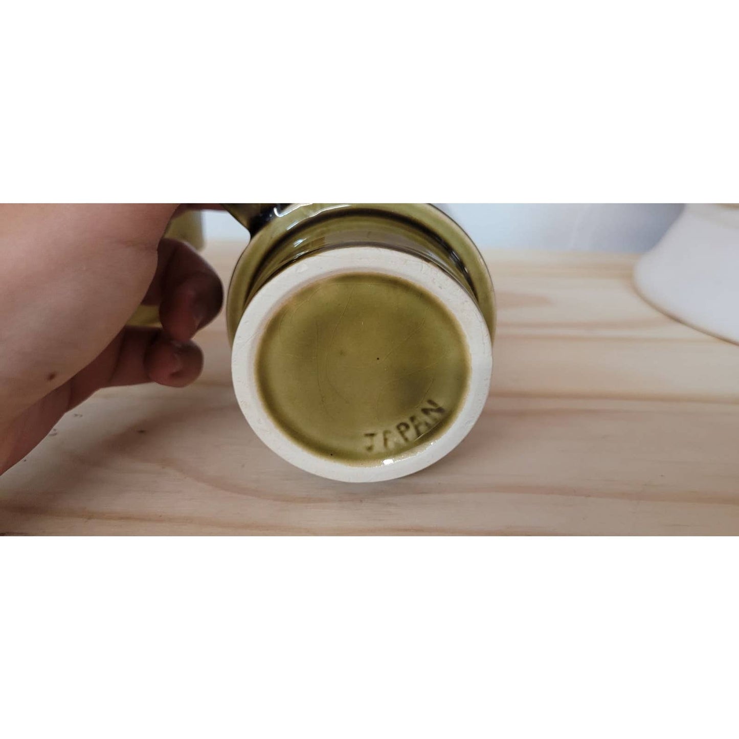 Set of 4 Vintage Mod Green Mugs