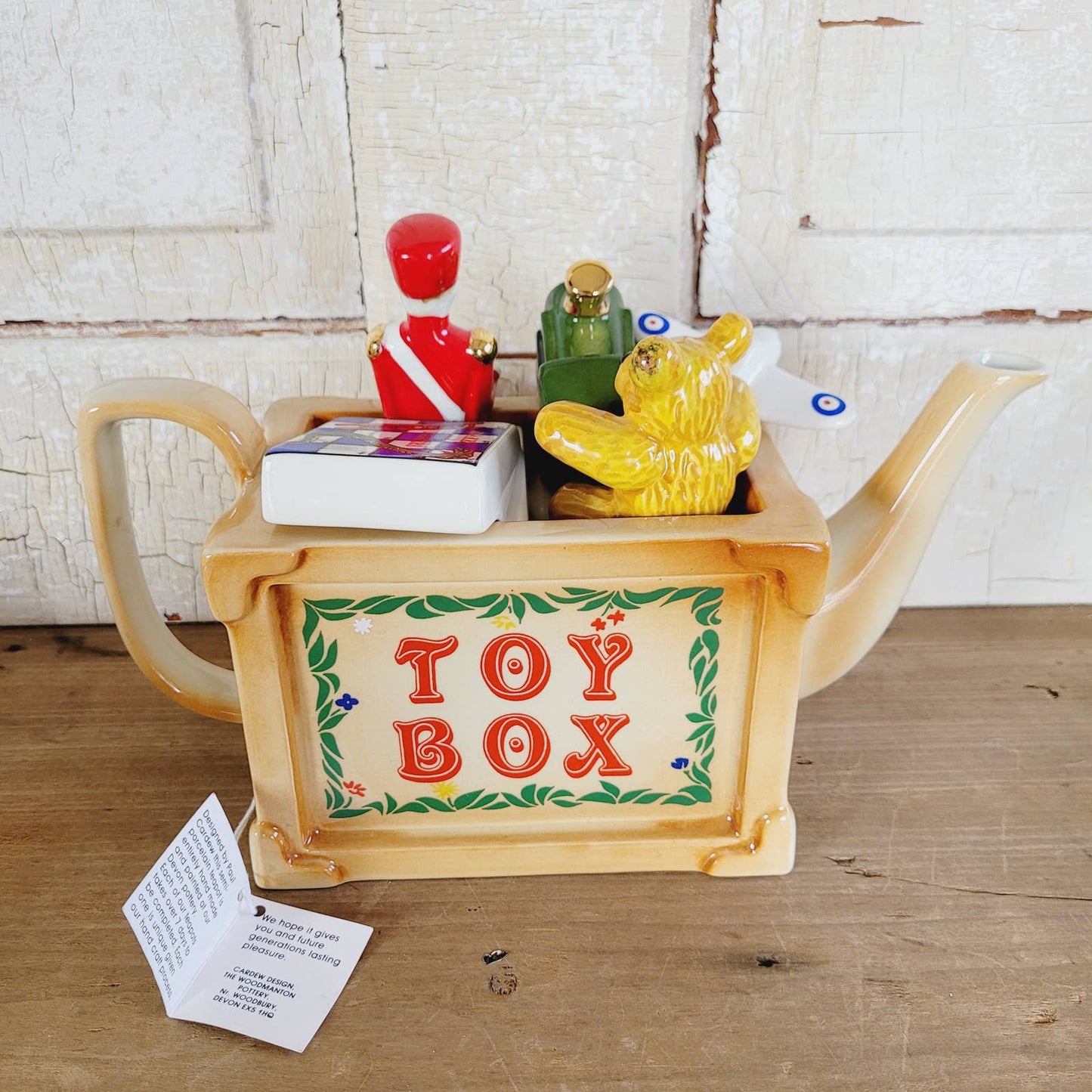 Large Cardew Design Novelty Teapot Toy Box Signed Dated