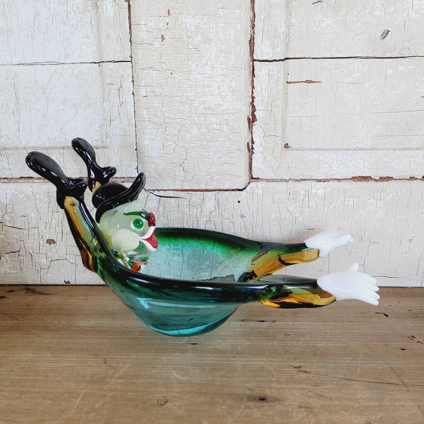 Vintage Murano Clown Bowl Dish