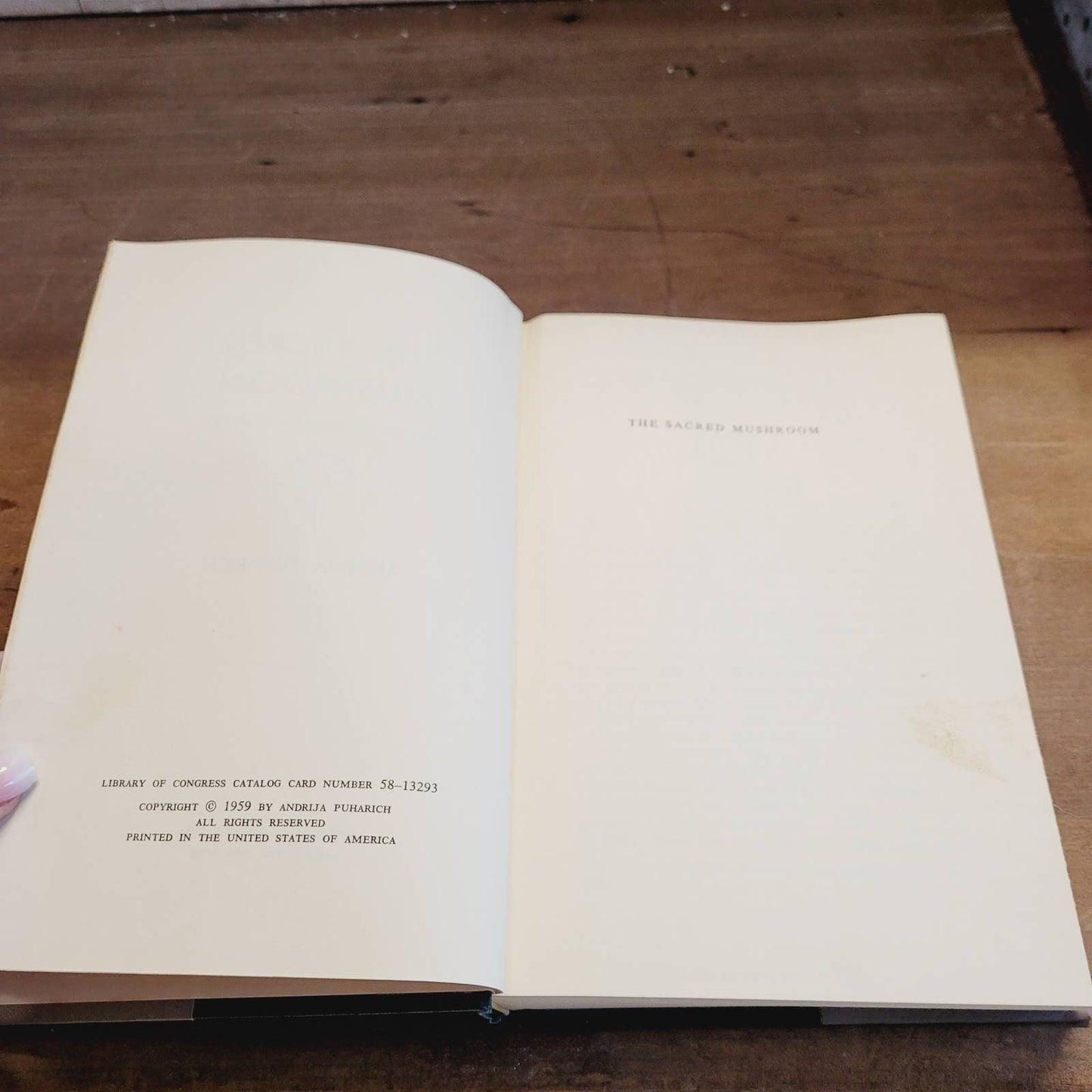 1959 The Sacred Mushroom Key to the Door of Eternity Andrija Puharich