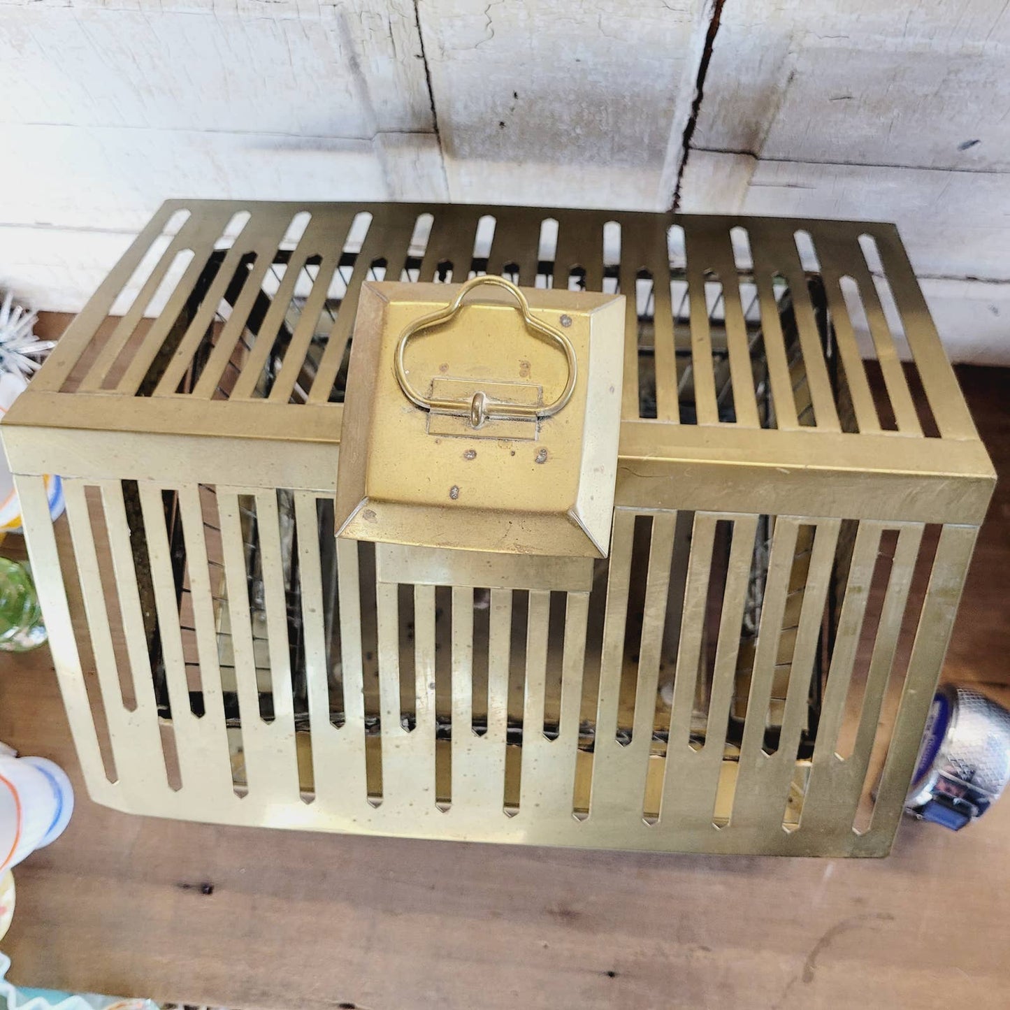 Vintage Brass Hendryx Bird Cage
