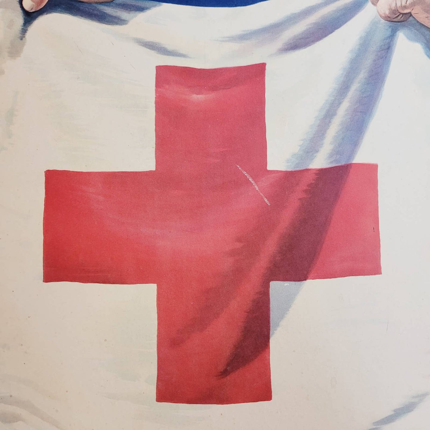 1950 WWII All May Help! Red Cross War Fund Poster Original