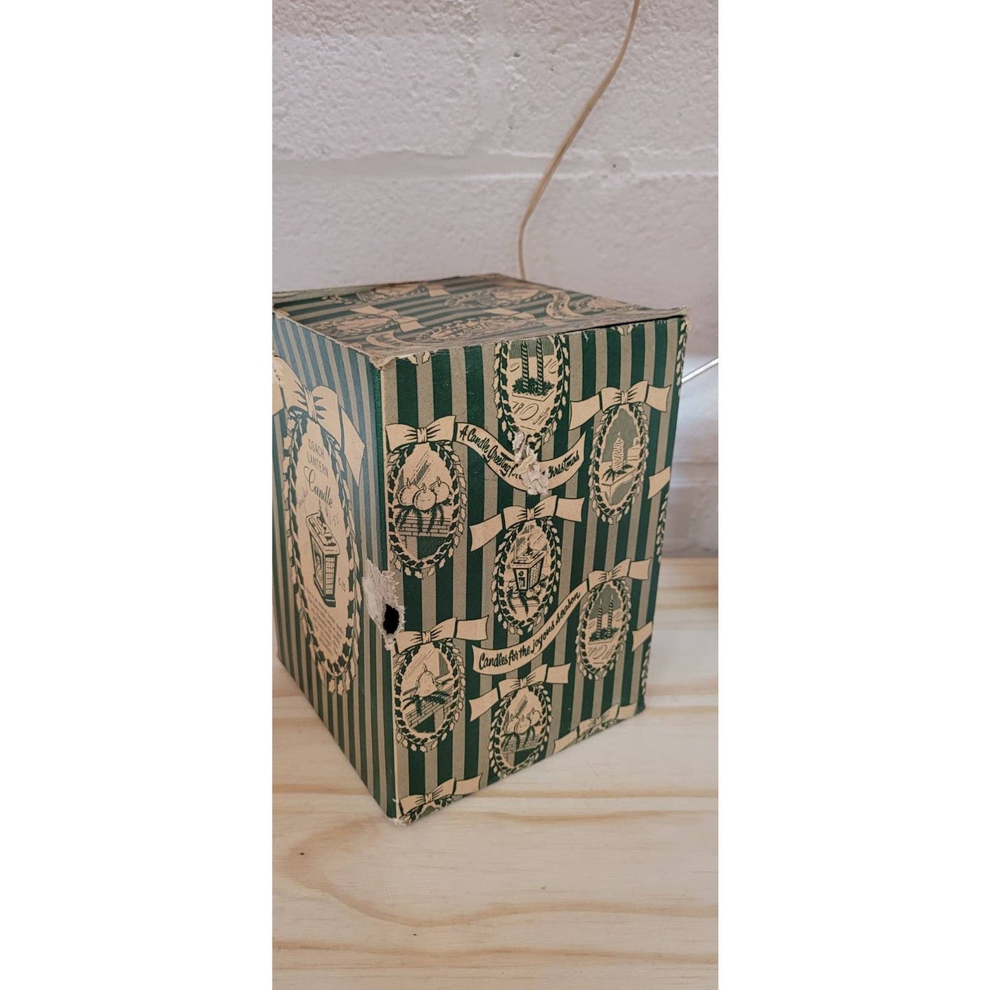 Vintage 1950s Christmas Lantern Candle