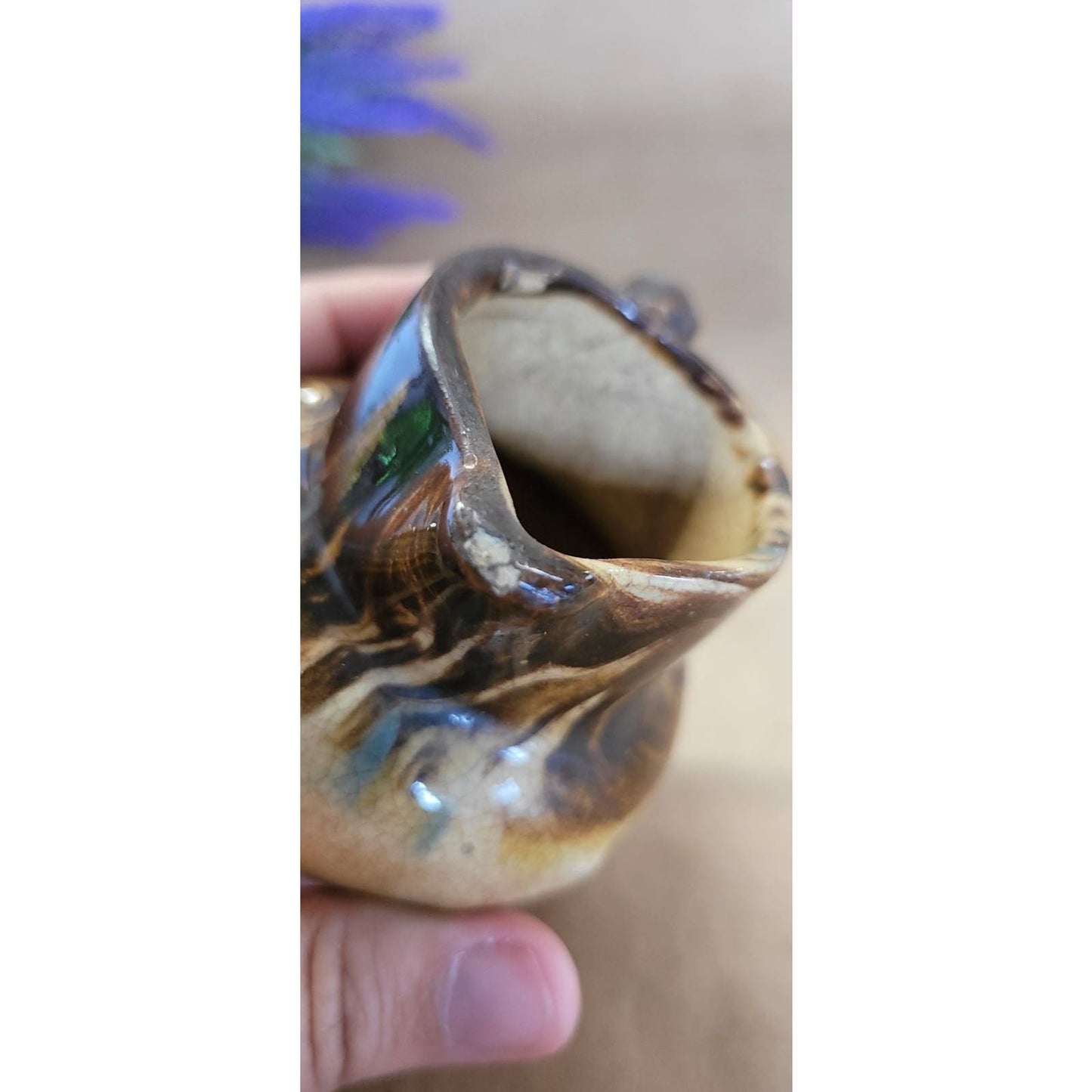 Vintage Mini Stoneware Pitcher Creamer
