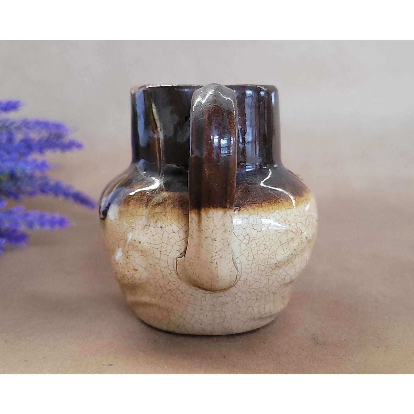Vintage Mini Stoneware Pitcher Creamer