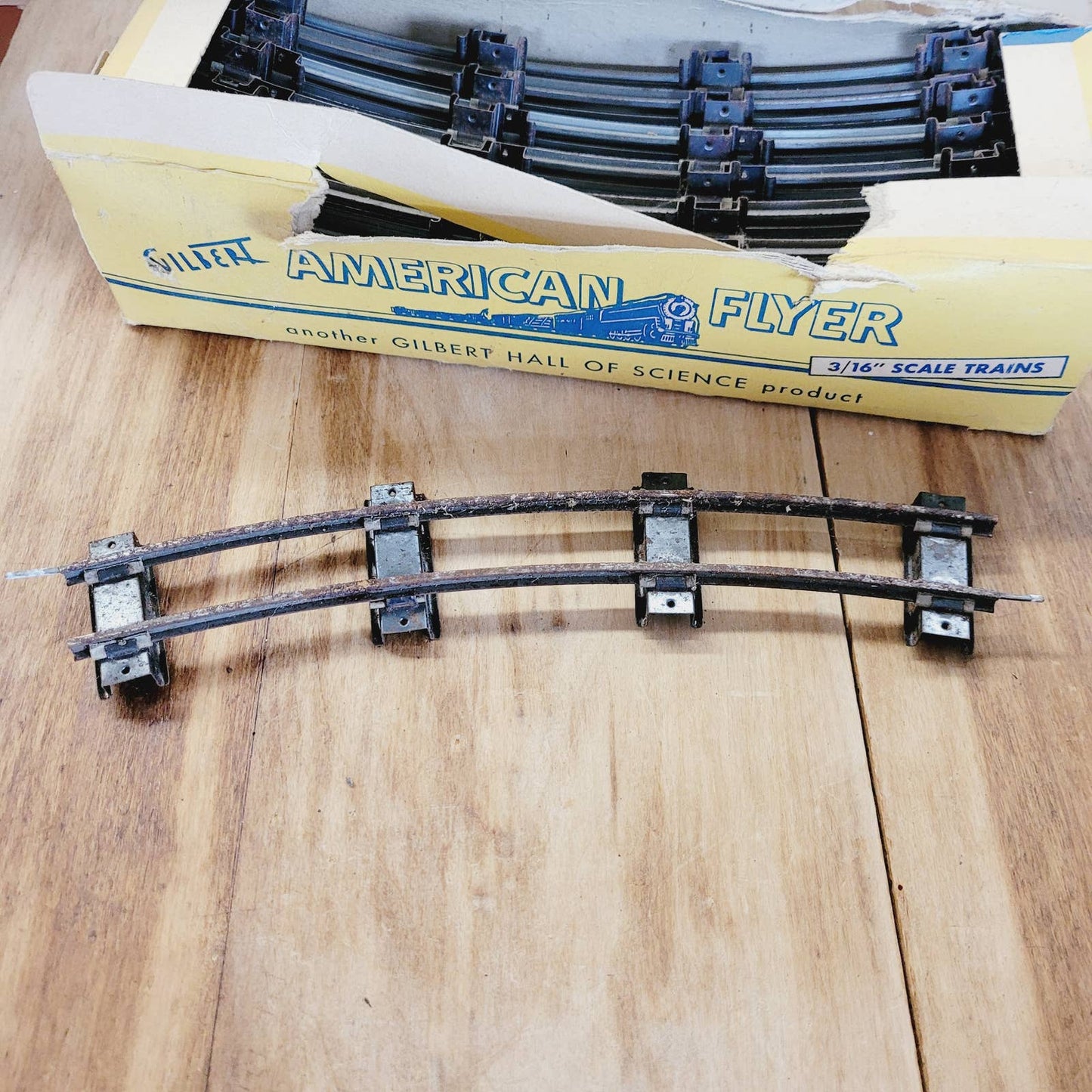 Vintage 1950s American Flyer 12 Curved Tracks No. 702 With Box S Gauge