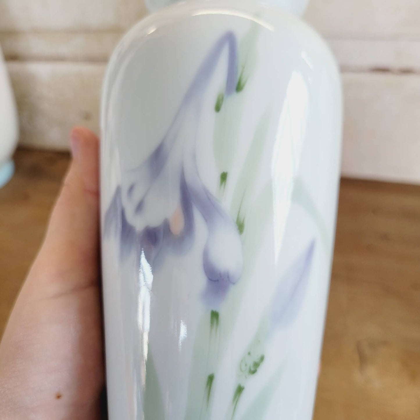 Porcelain Purple Floral Vase - Gebruder Heubach #3295