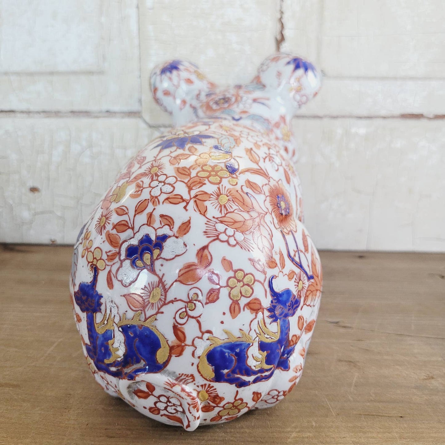 Vintage Japanese IMARI Ceramic Pig Signed