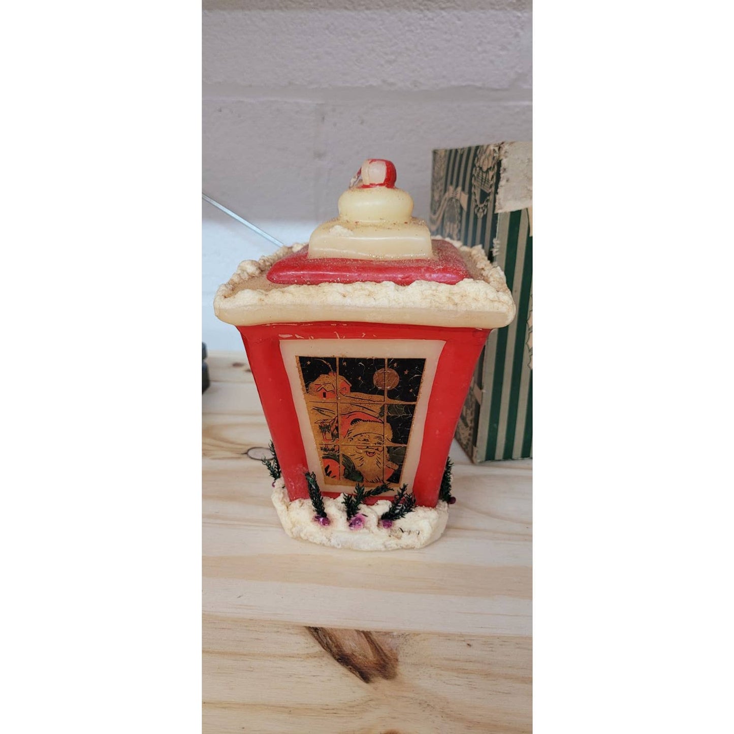 Vintage 1950s Christmas Lantern Candle