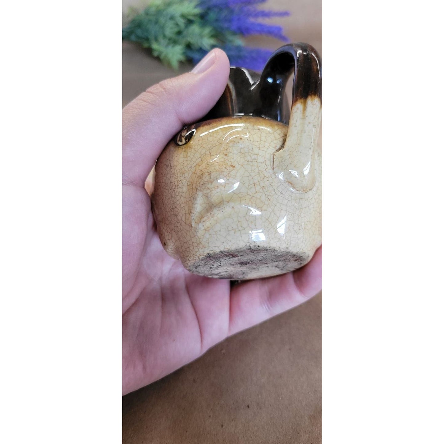 Vintage Mini Stoneware Pitcher Creamer