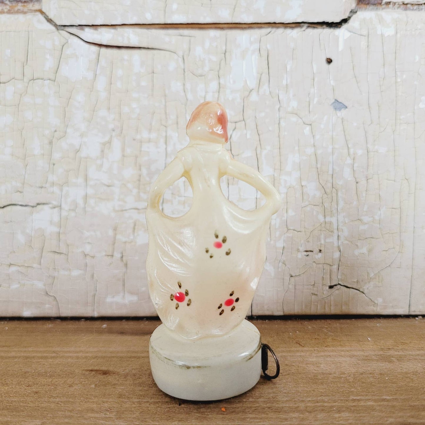 Vintage Figural Celluloid Lady Tape Measure Occupied Japan