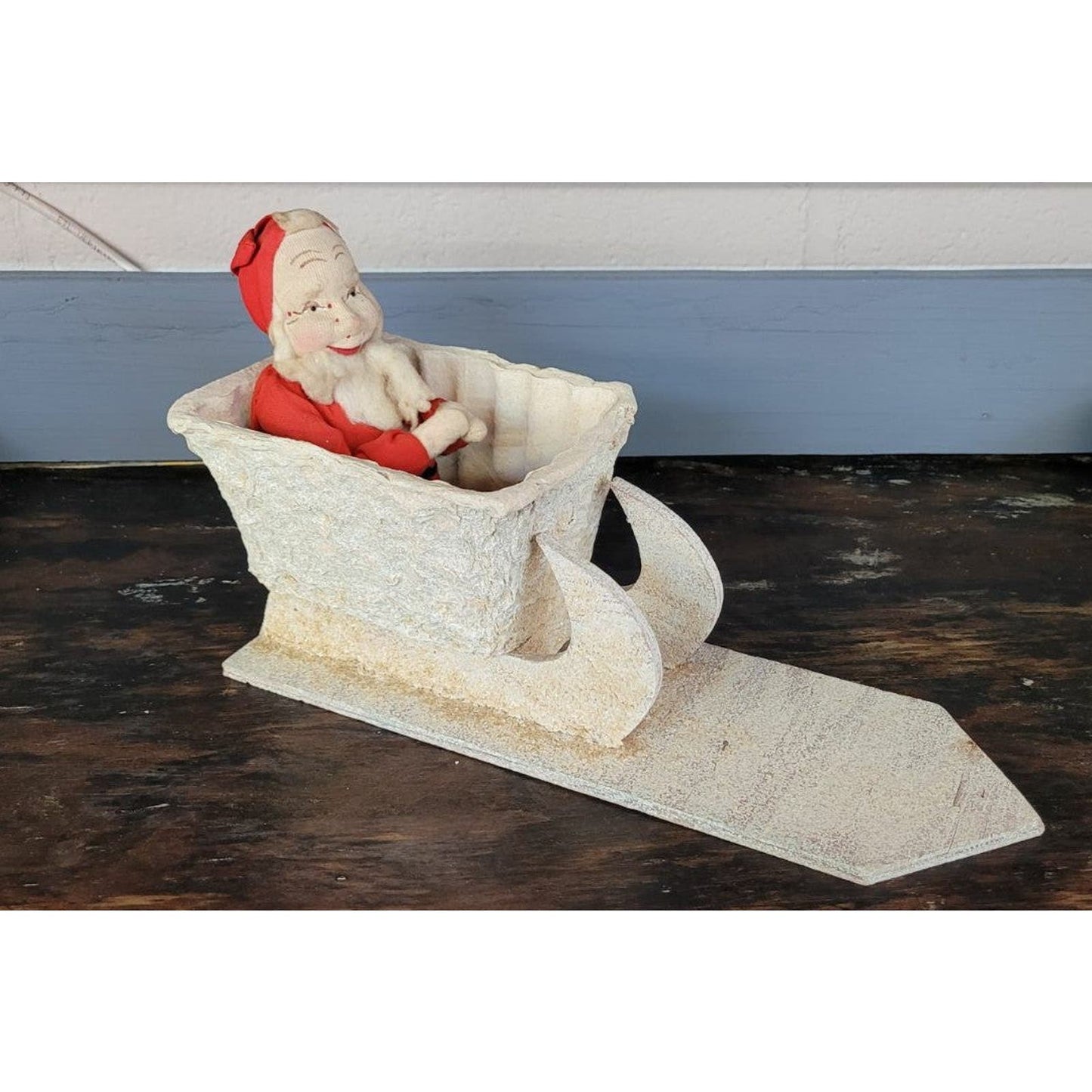 Vintage Christmas Santa and Sleigh Japan Shackman