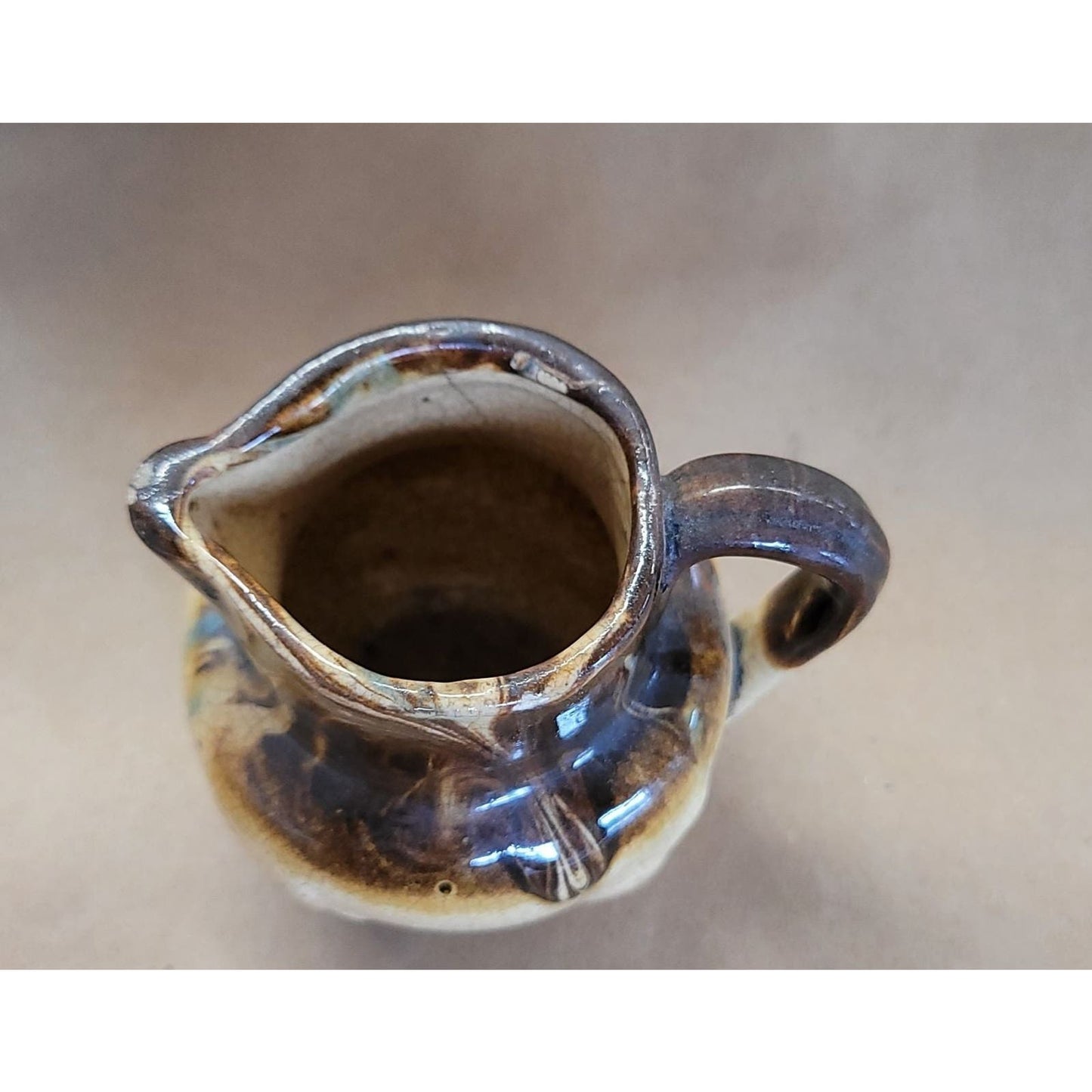 Vintage Mini Stoneware Pitcher Creamer