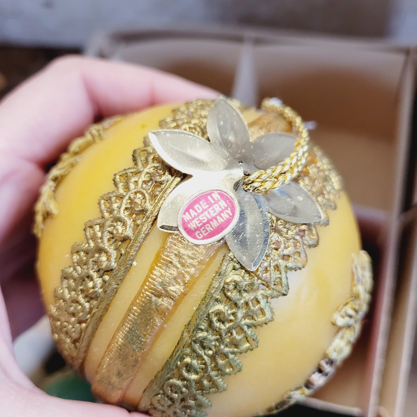 Vintage 1960s Western Germany Wax Christmas Ornaments