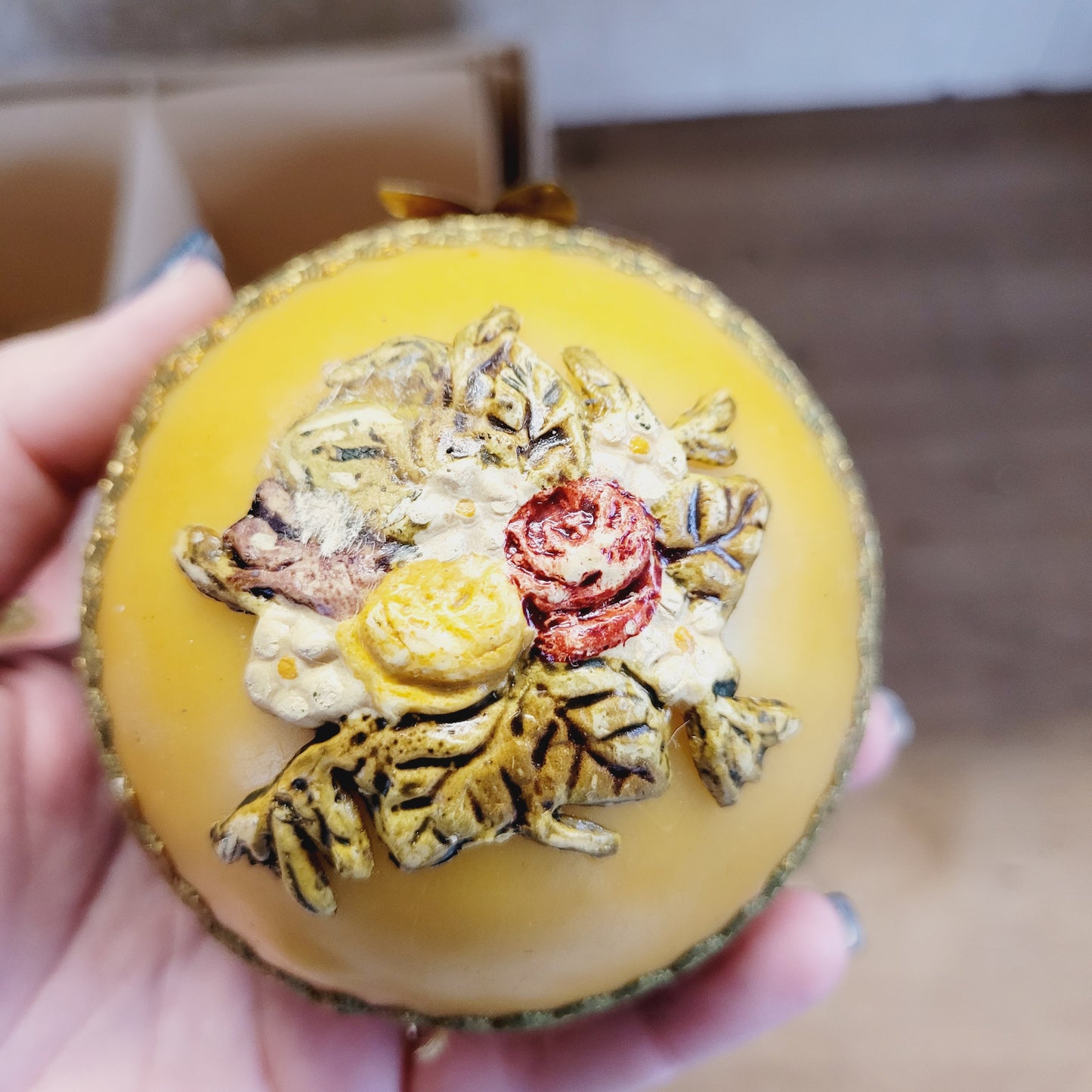Vintage 1960s Western Germany Wax Christmas Ornaments