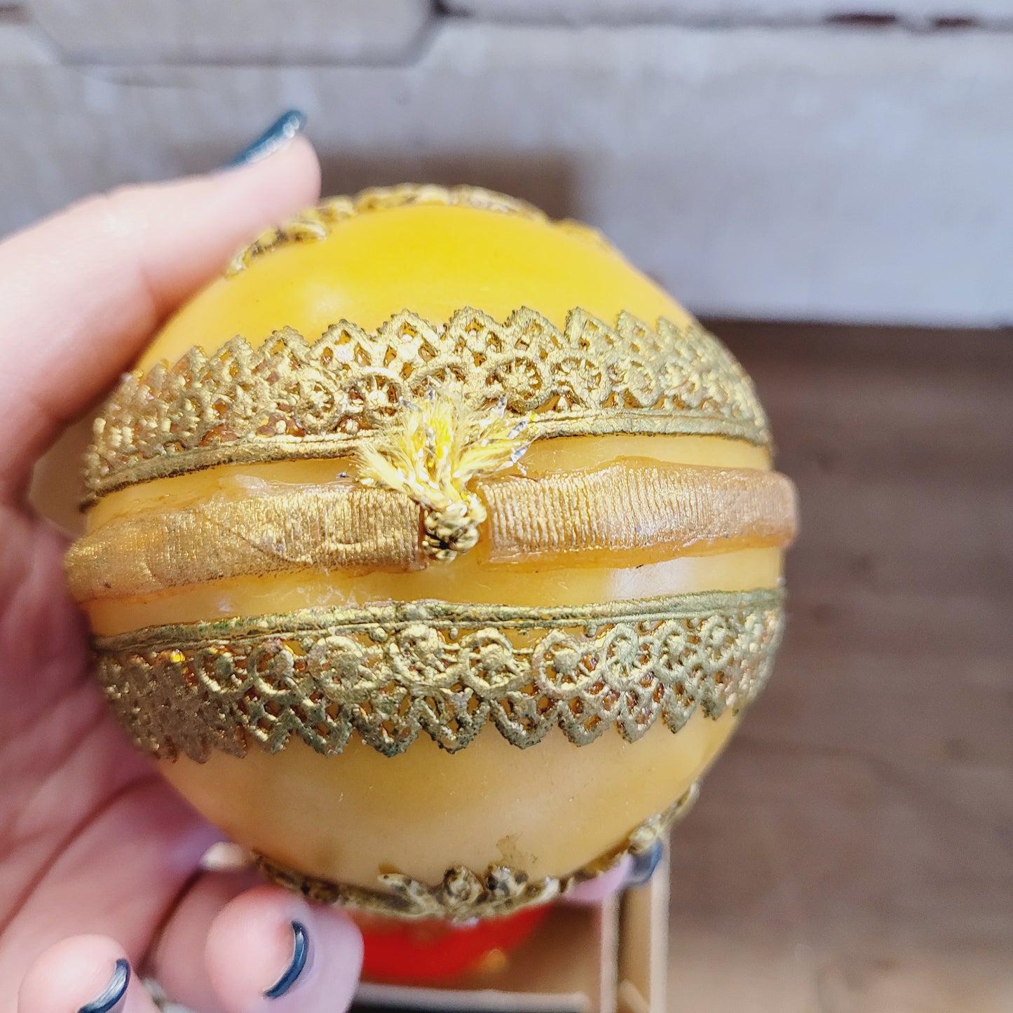 Vintage 1960s Western Germany Wax Christmas Ornaments