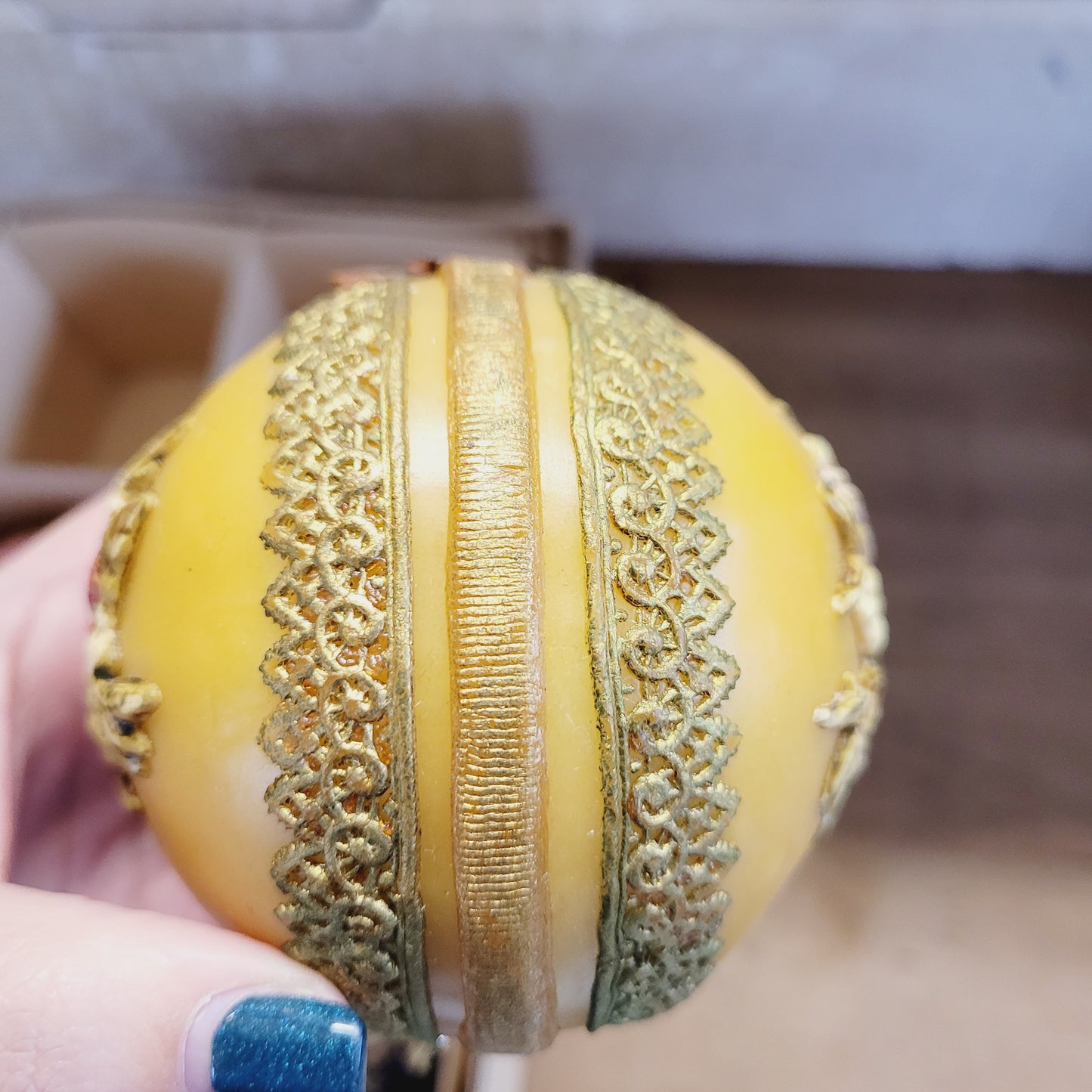 Vintage 1960s Western Germany Wax Christmas Ornaments