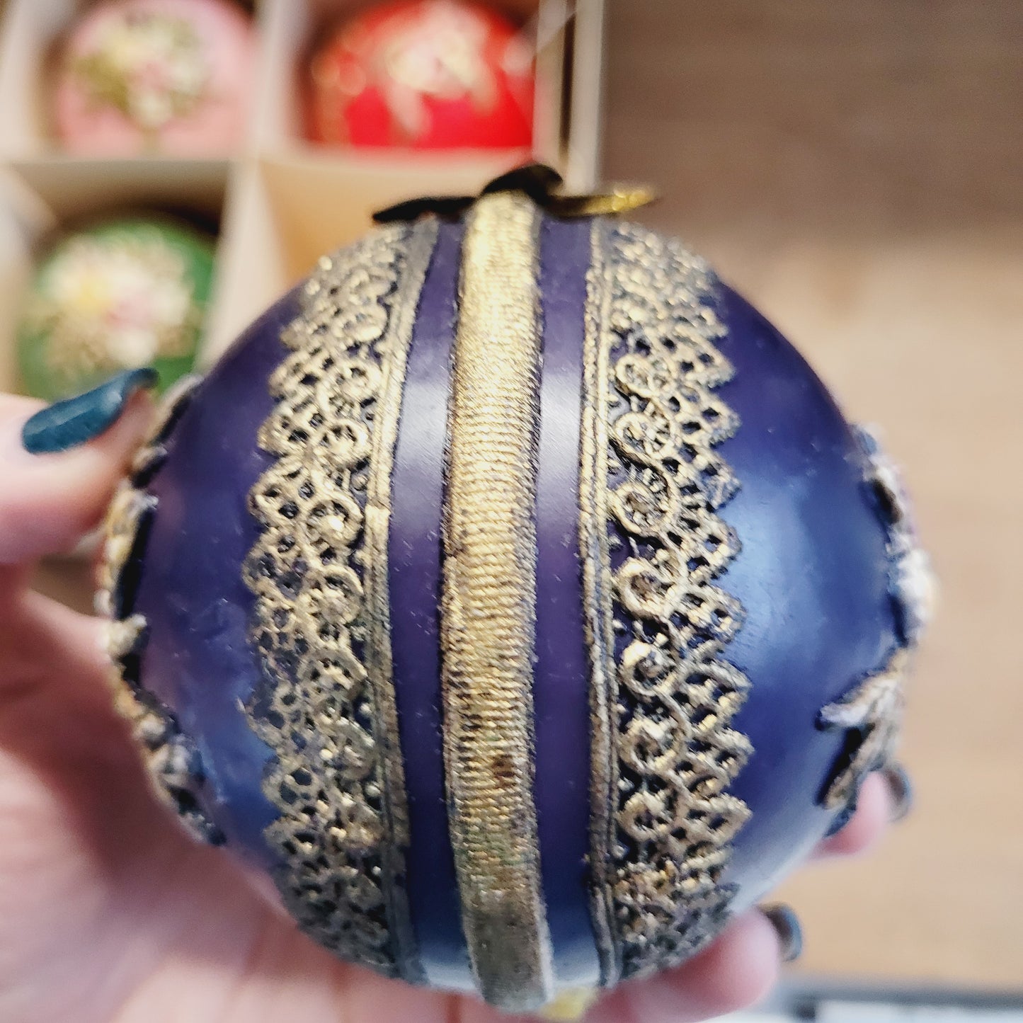Vintage 1960s Western Germany Wax Christmas Ornaments