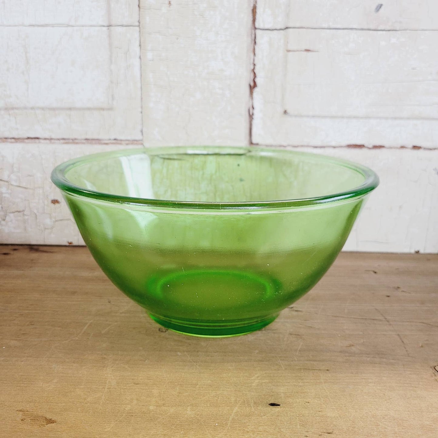 Vintage Green Depression Glass Uranium 9" Mixing Bowl