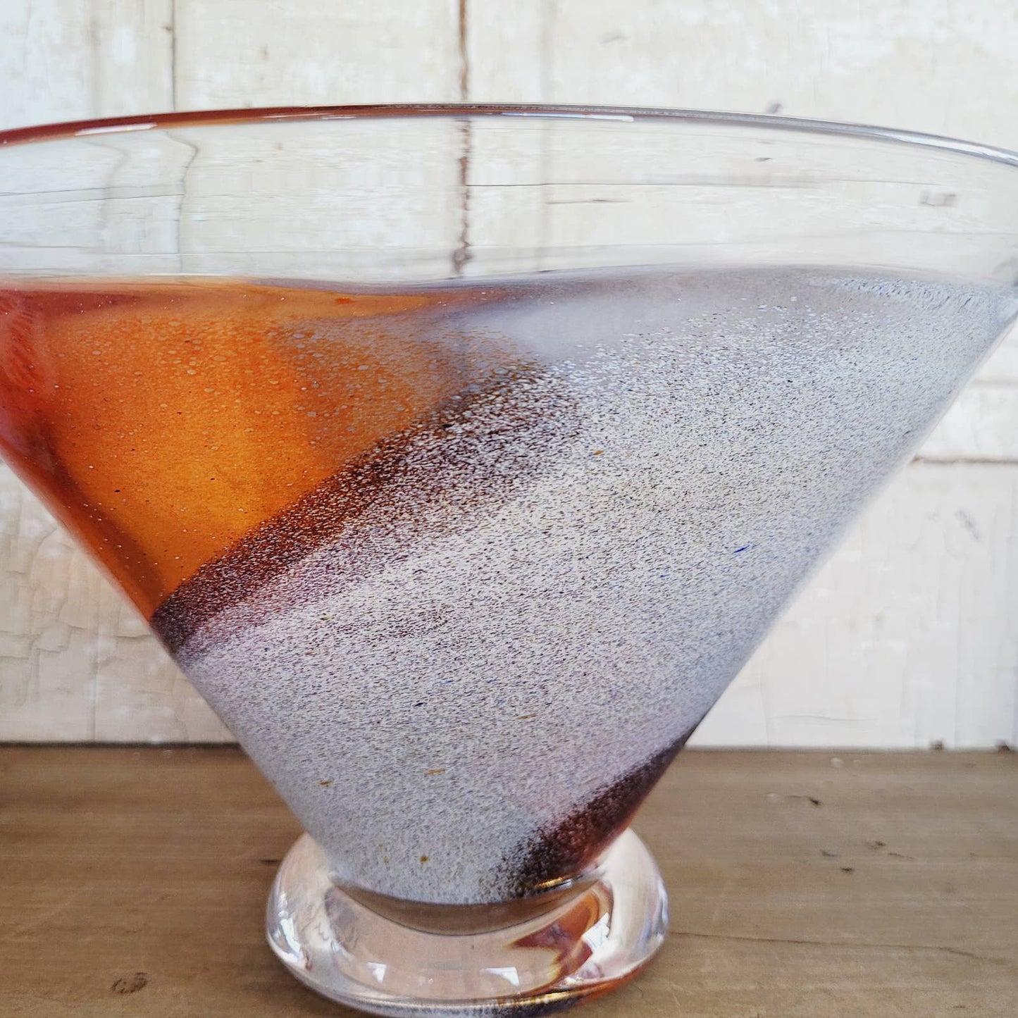 KOSTA BODA TWISTER BOWL BY KJELL ENGMAN, SIGNED, NUMBERED, MCM, LARGE