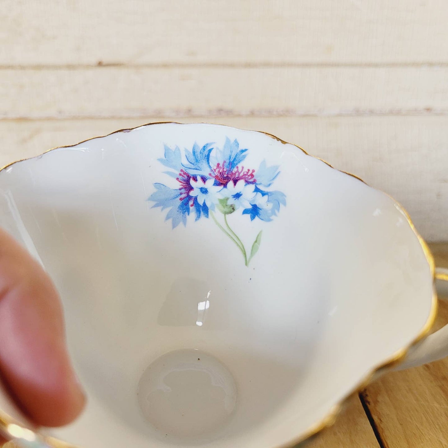 Vintage 1940s Hammersley & Co Teacup & Saucer Cornflower