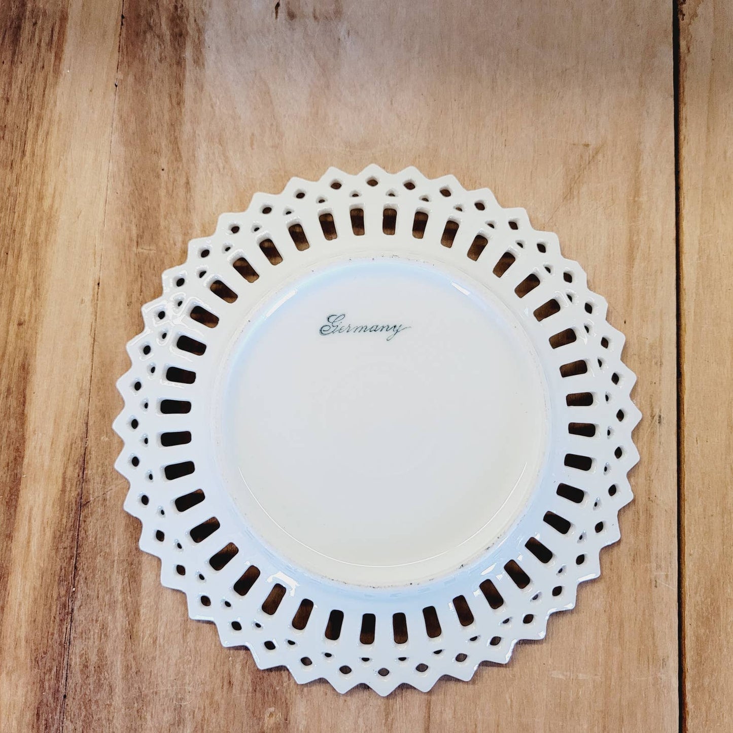Vintage Reticulated Germany Plate 5 1/2"