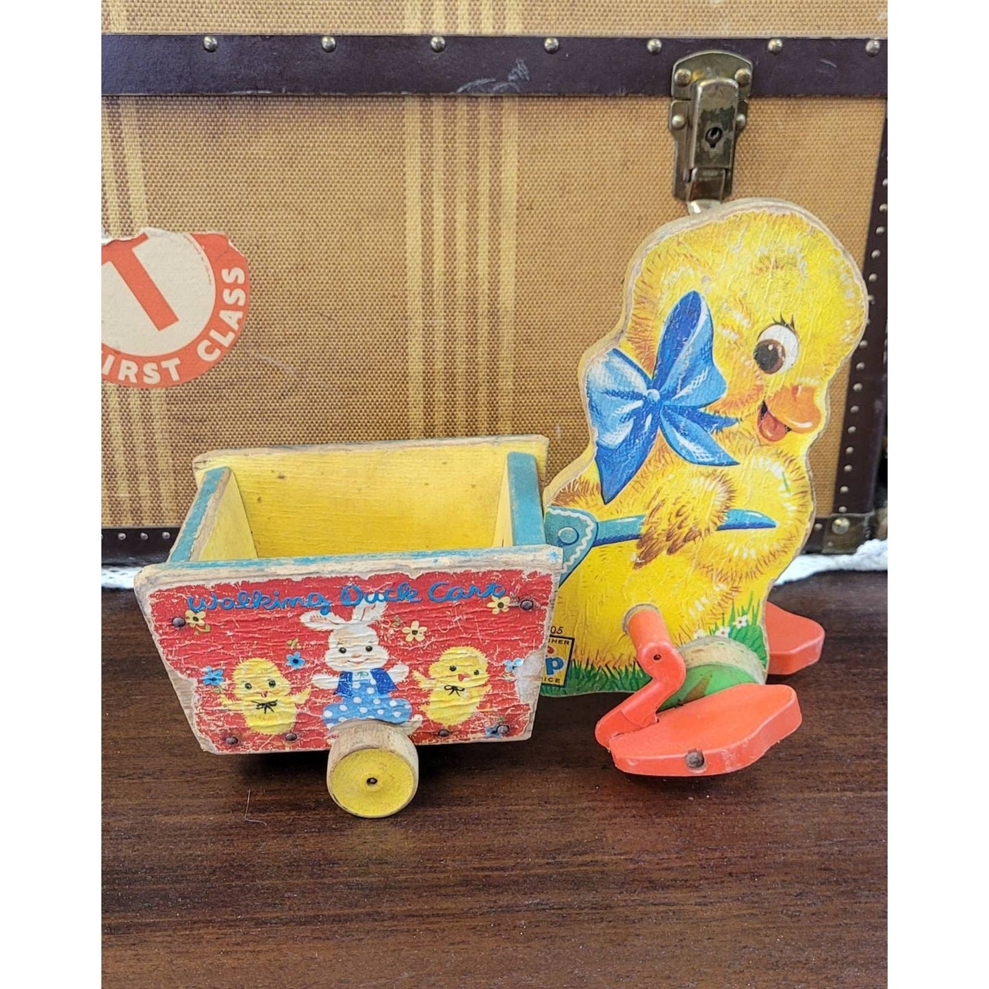 Vintage Fisher Price Chick & Cart