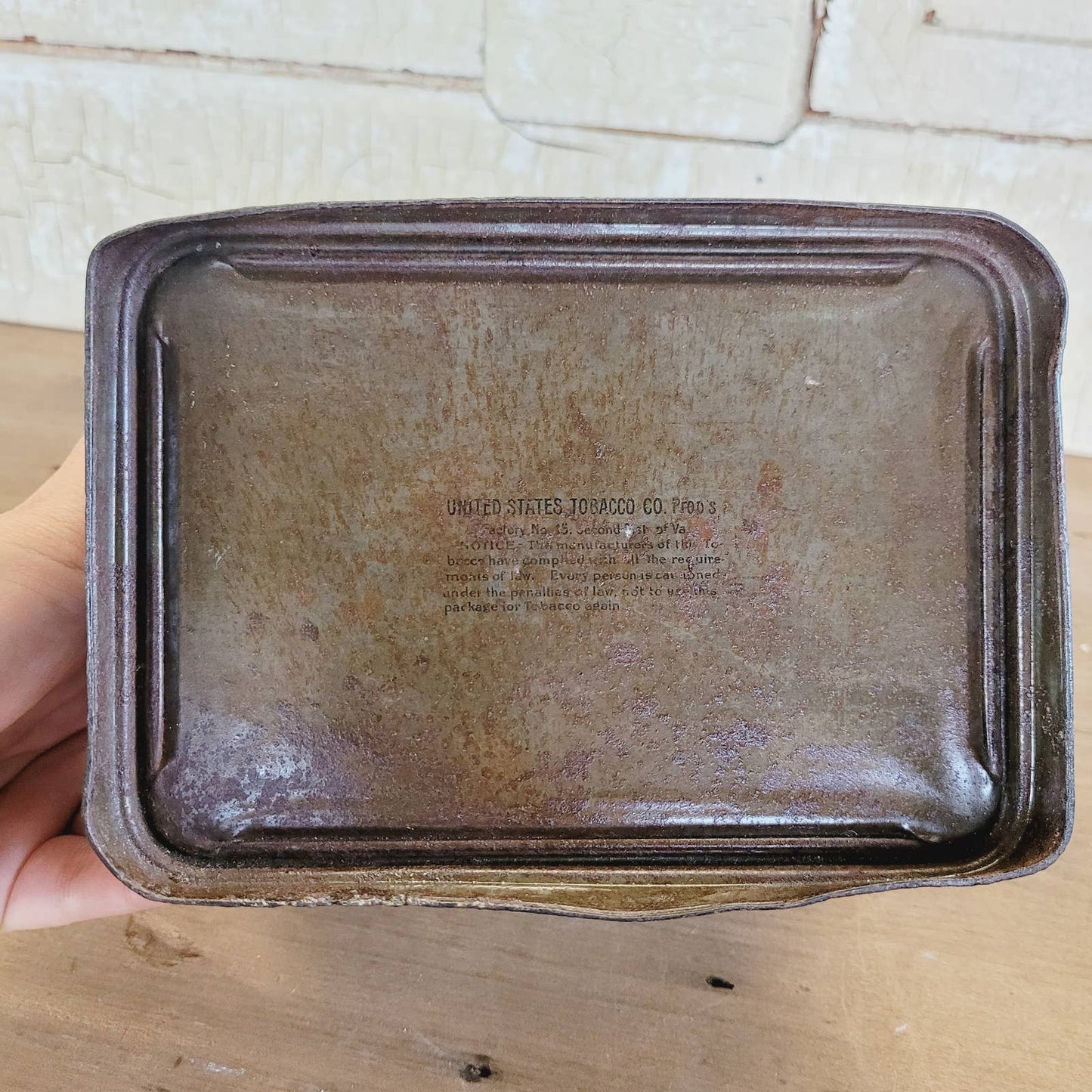 Vintage United States Tobacco Co Humidor Tin