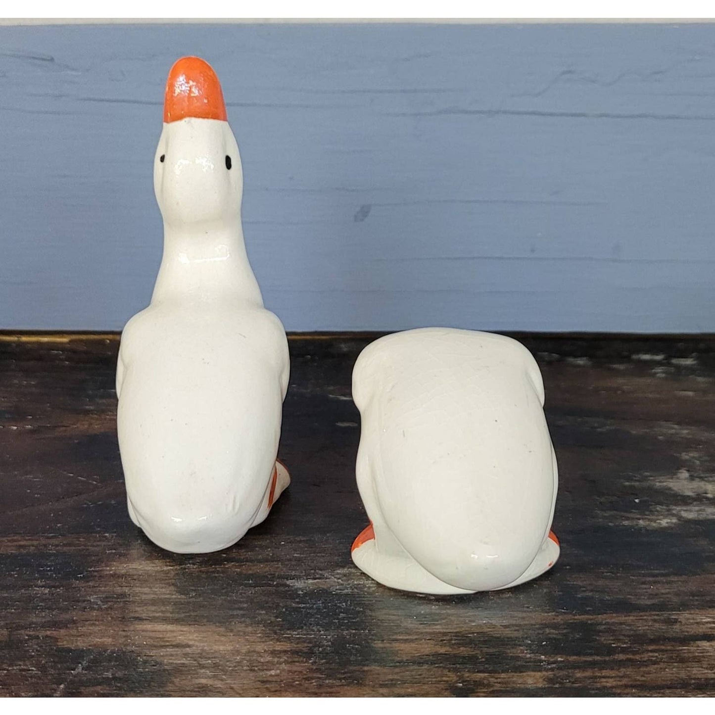 Vintage USA Pottery Geese Pair