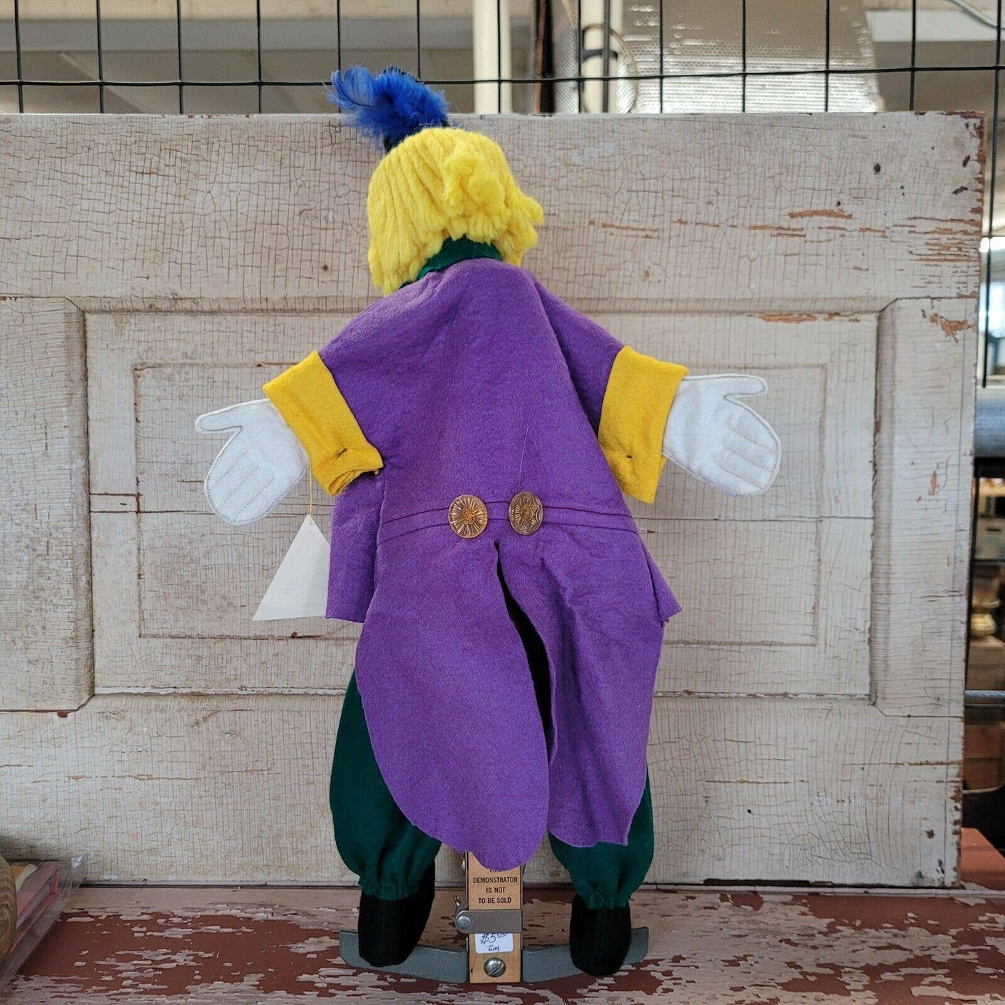 Rare Else Hecht Hand Puppet ~ German Felt Toy Elf Clown Doll w/ tag