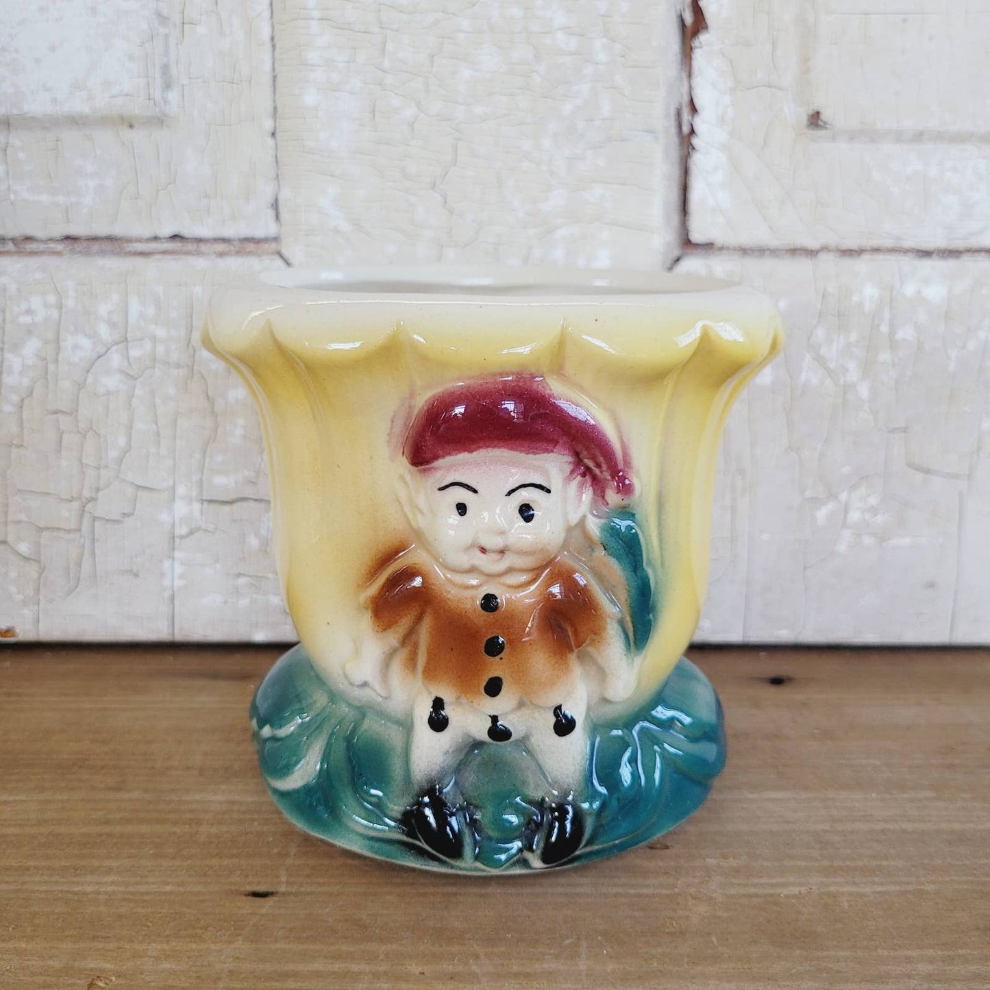 Vintage Elf Pixie Jester Planter