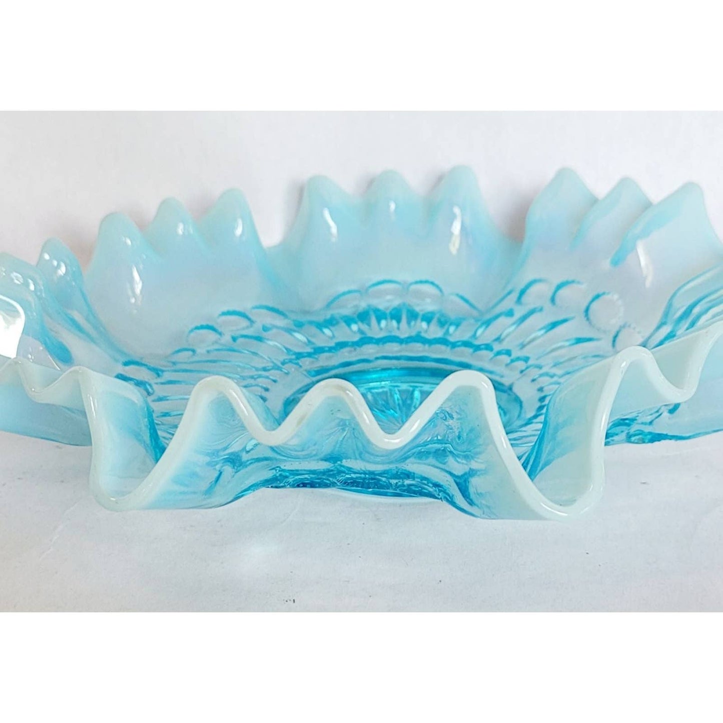Vintage Jefferson Blue Opalescent Bowl