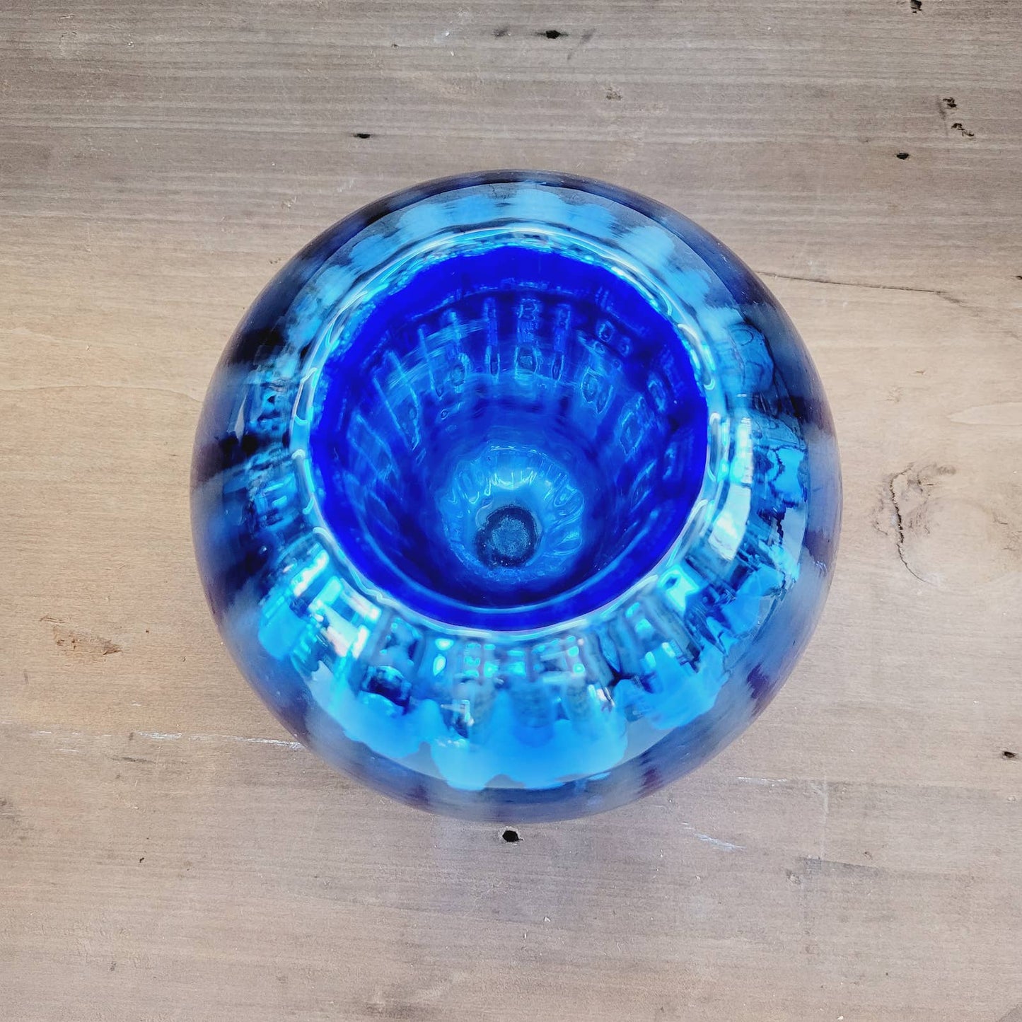 Vintage Czechoslovakia Mercury Glass Candle Holder Art Deco