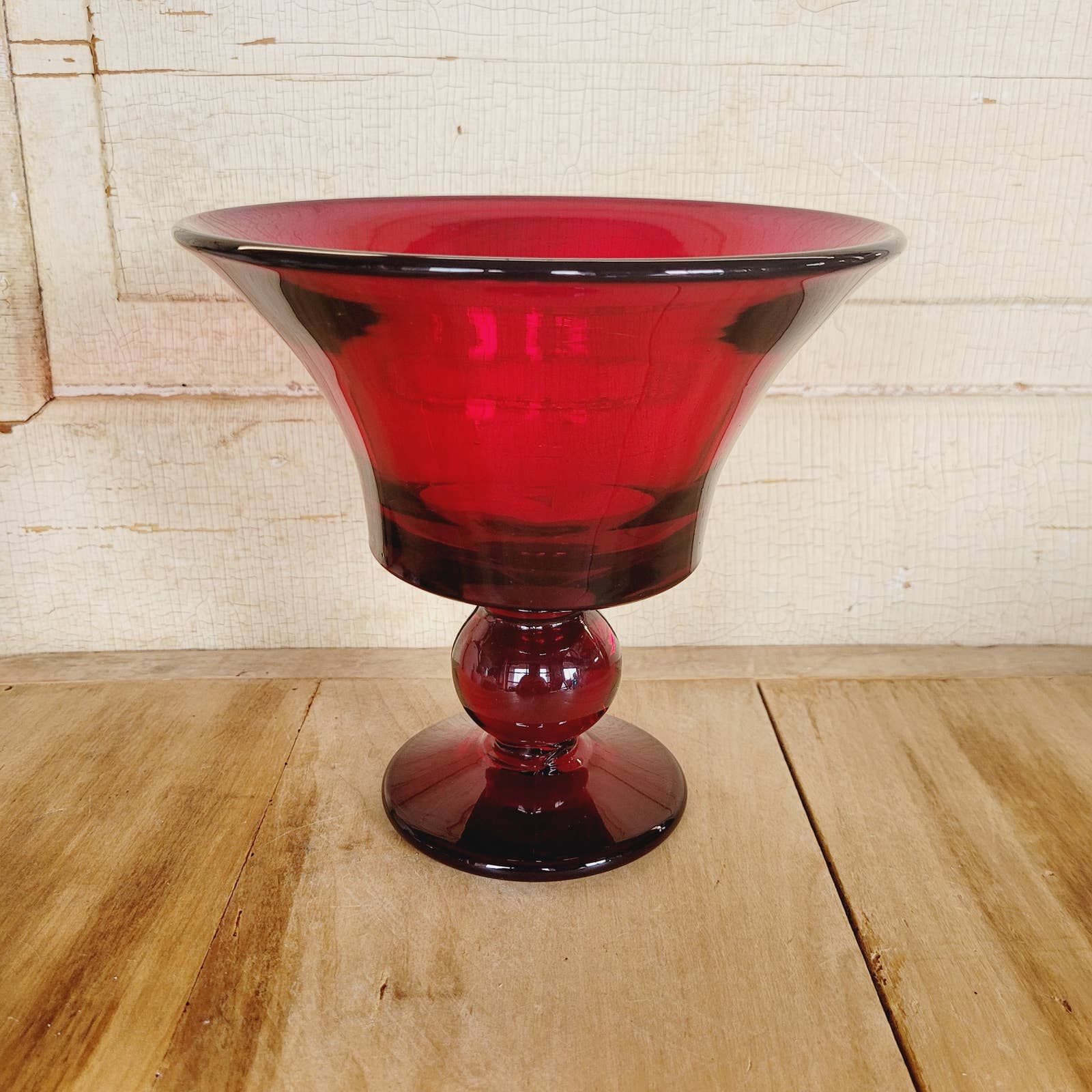 Vintage Red Glass Dish