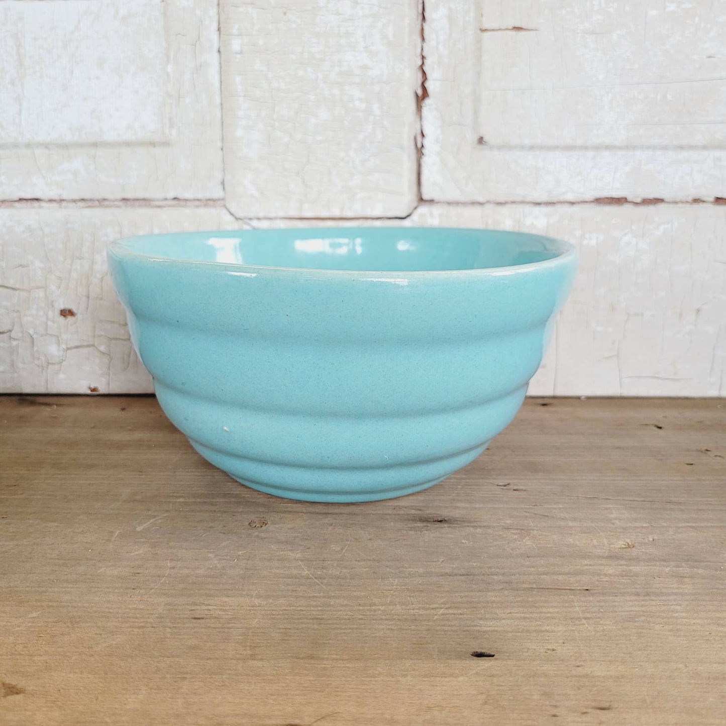 Vintage Beehive Mixing Bowl Turquoise Pottery