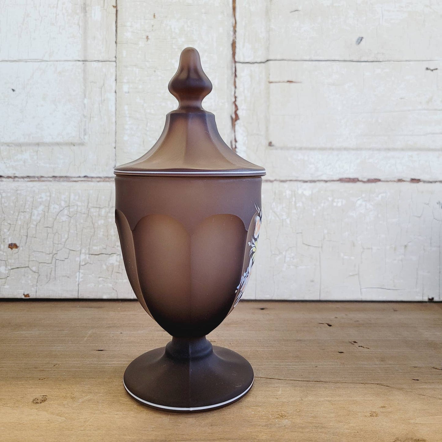 Westmoreland Brown Daisy Candy Jar with Lid