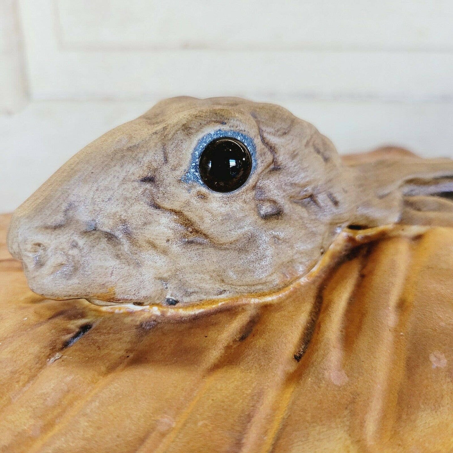 Vintage Pillivuyt France #4 Hare Rabbit Majolica Terrine Casserole Glass Eyes